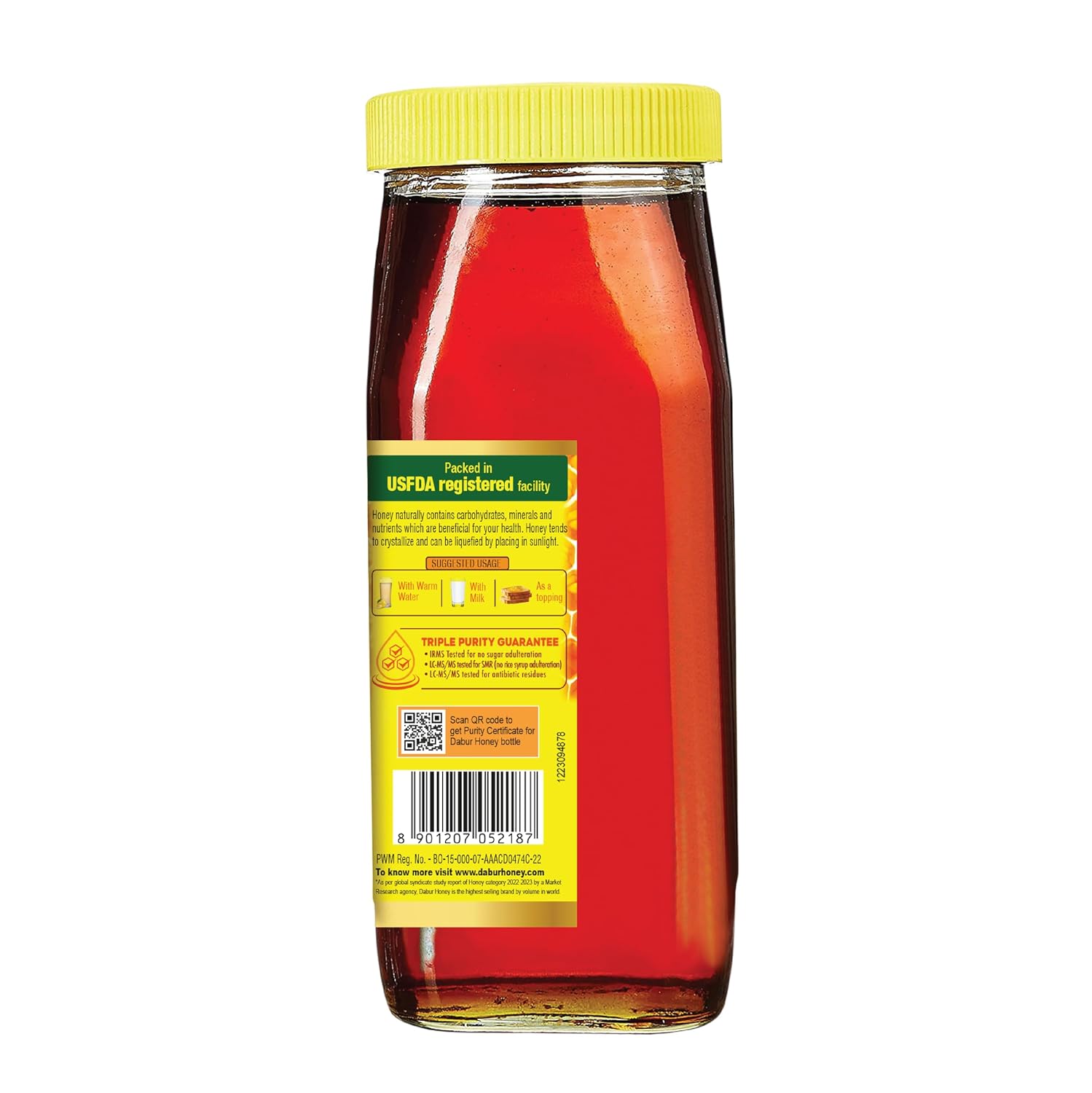 Dabur Honey - 1.2kg | 100% Pure | World's No.1 Honey Brand with No Sugar Adulteration | For Fitness & Health | Natural Immunity Booster | 100% Indigenous | Rich in Antioxidants & Minerals (Pack of 2)