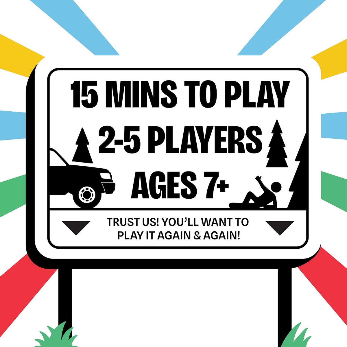 Road Trip Card Game for Kids, Adults & Families, Play at Parties, Picnics and Vacation Travel, Ages 7+, 2 to 5 Players, Perfect for Birthday, Return Gifts