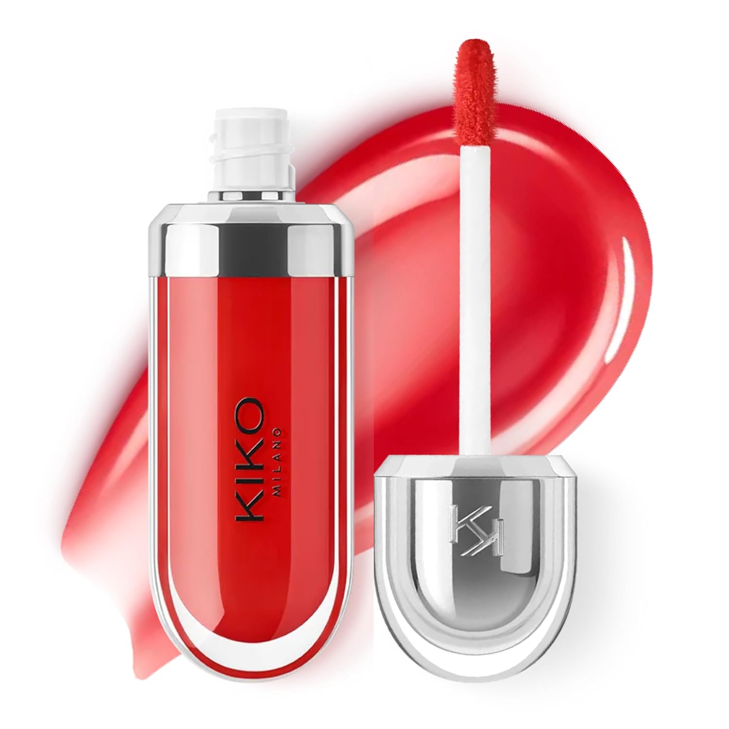 KIKO Milano 3D Hydra Lip Gloss – High Shine, Hydrating, Plumping, Non-Sticky, Moisturizing Lip Makeup Color:13 Fire Red