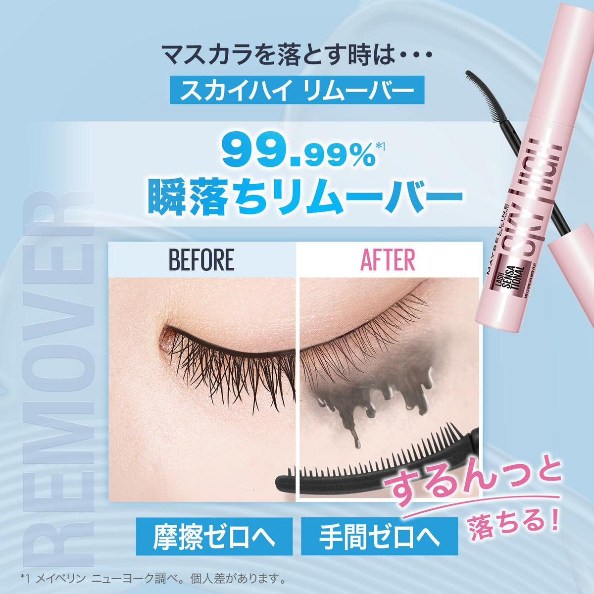 MAYBELLINE Mascara Waterproof Sky High 01 Black.