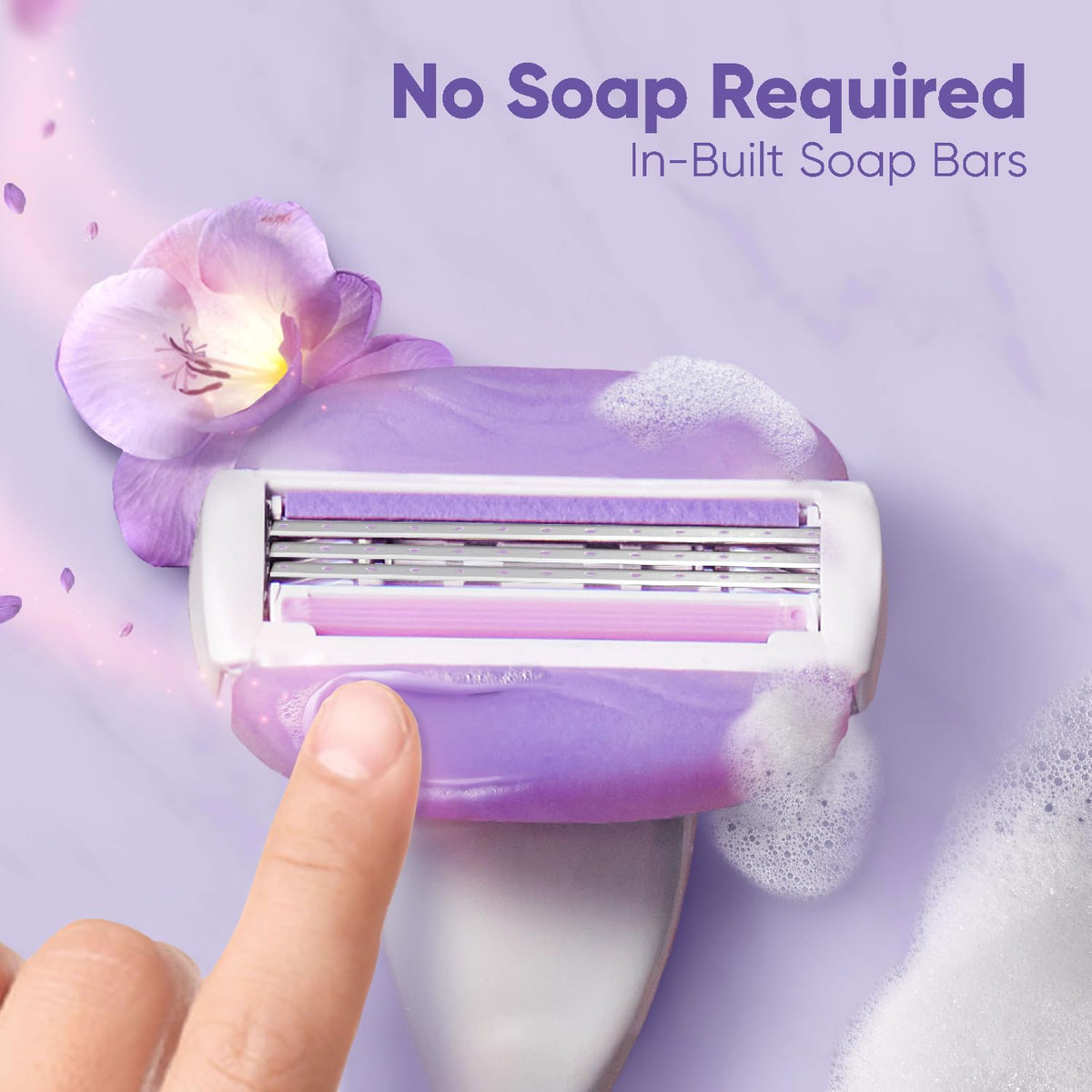 Gillette Venus Comfortglide Hair Removal Razor for Women with Avocado Oils & Body Butter, Freesia Scent, 1 Pc Purple,white 1 count (Pack of 1) Venus Breeze Razo