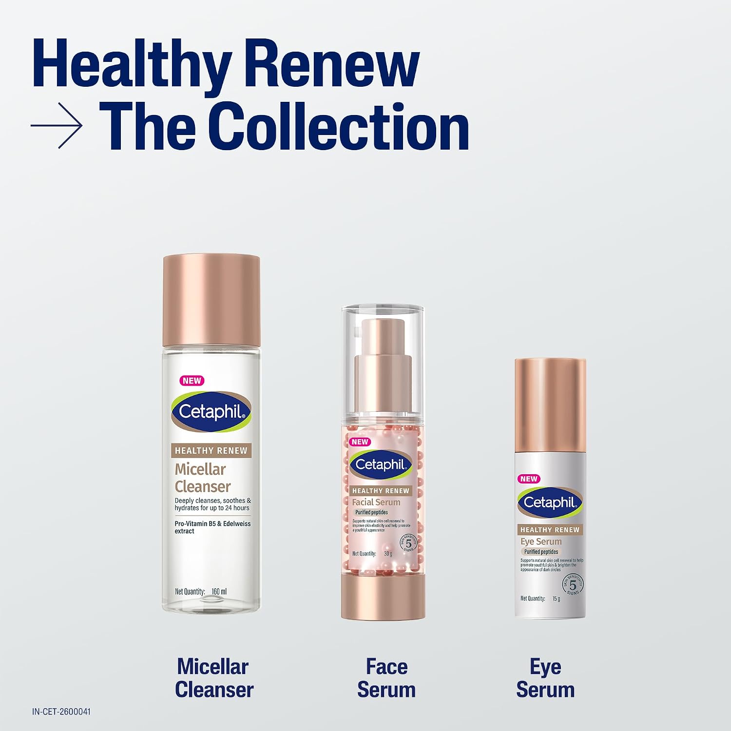 Cetaphil Healthy Renew Anti-Ageing Facial Serum 30 g – Peptide Powered Serum for Sensitive Skin, Helps Smooth Fine Lines & Hydrate