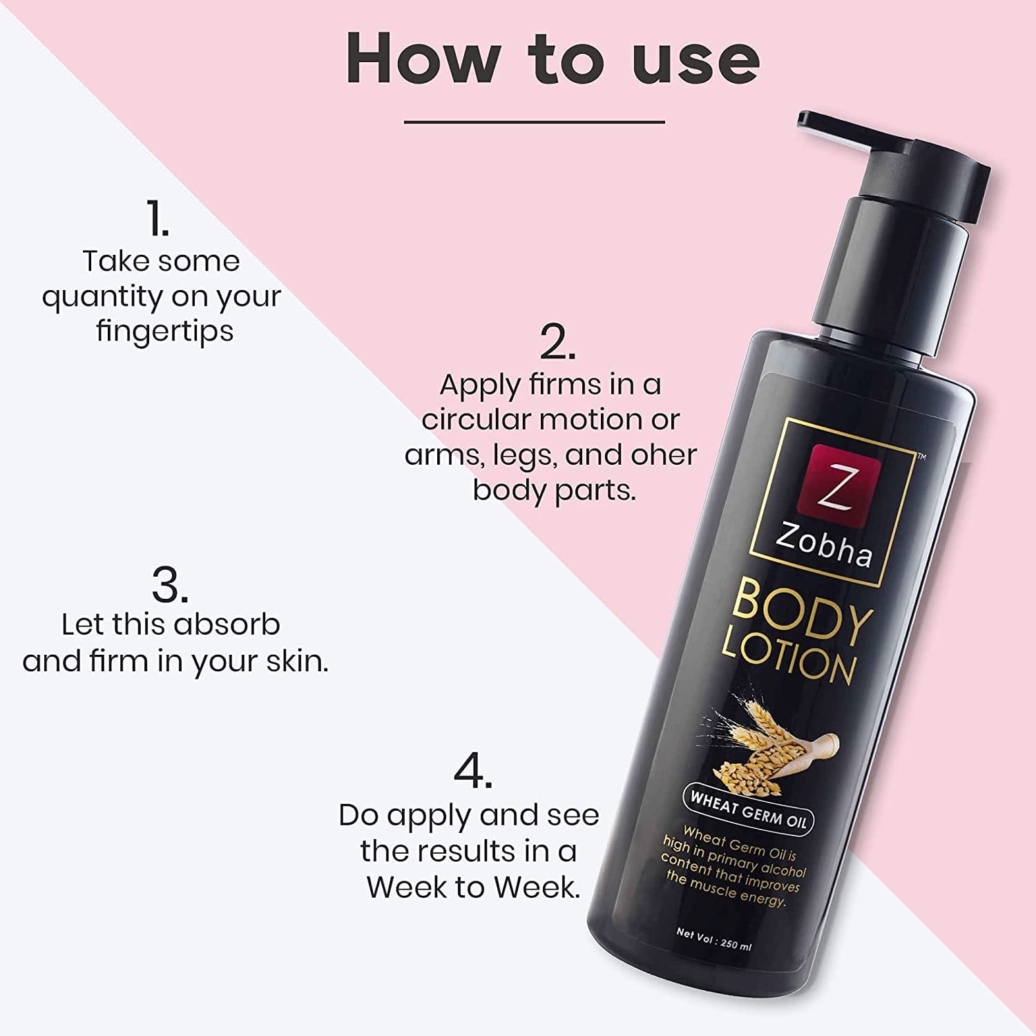 Zobha - Body Lotion With Pure Wheat Germ Oil (250ml)