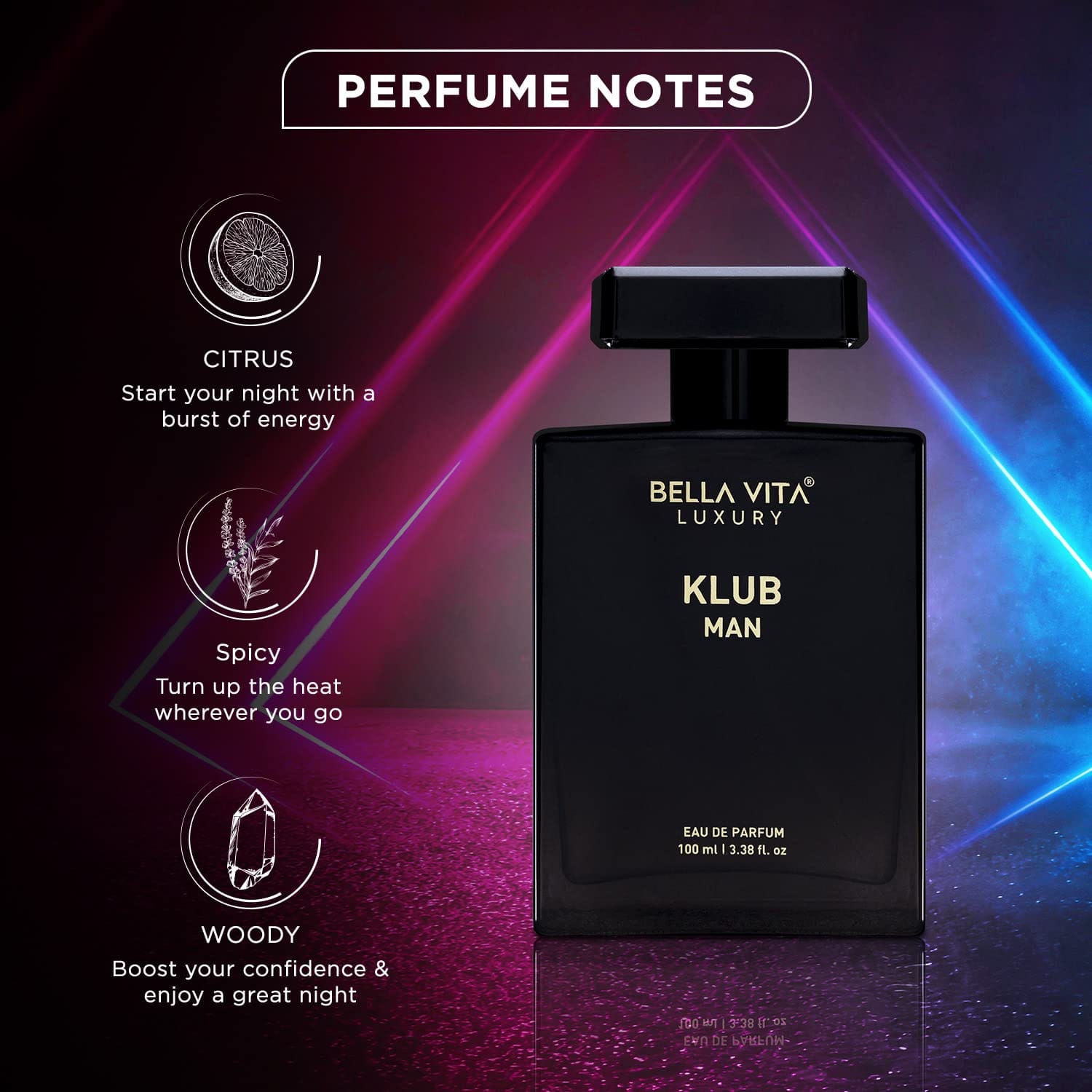 Bella Vita - Luxury Klub Man Eau De Perfume - for Men (100ml)