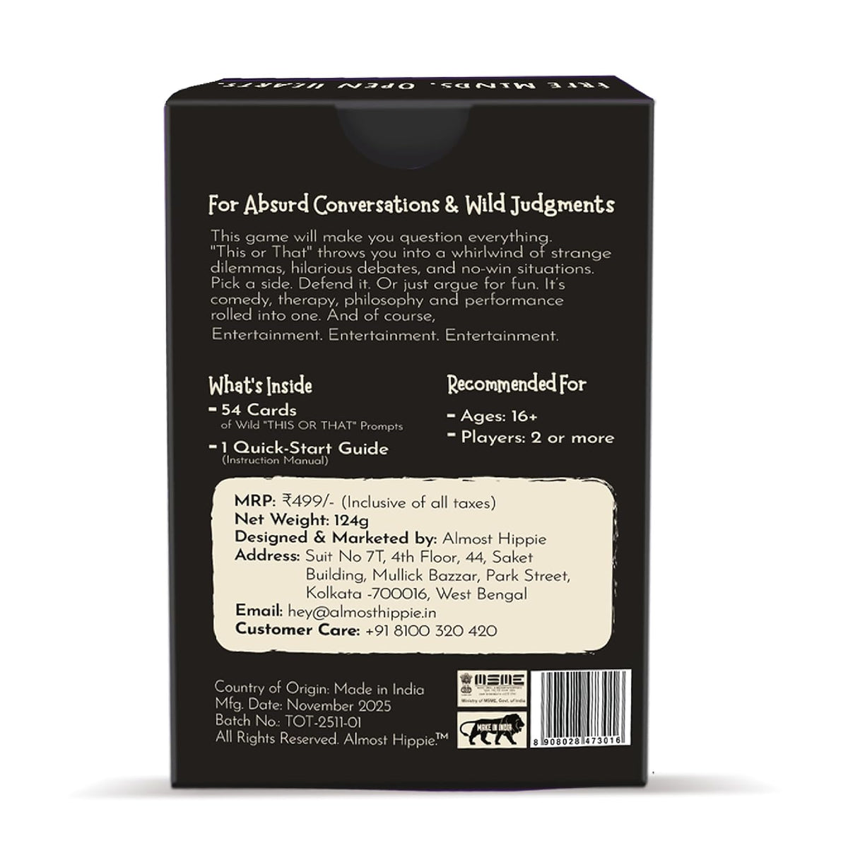 This or that Conversation Card Game for Adults