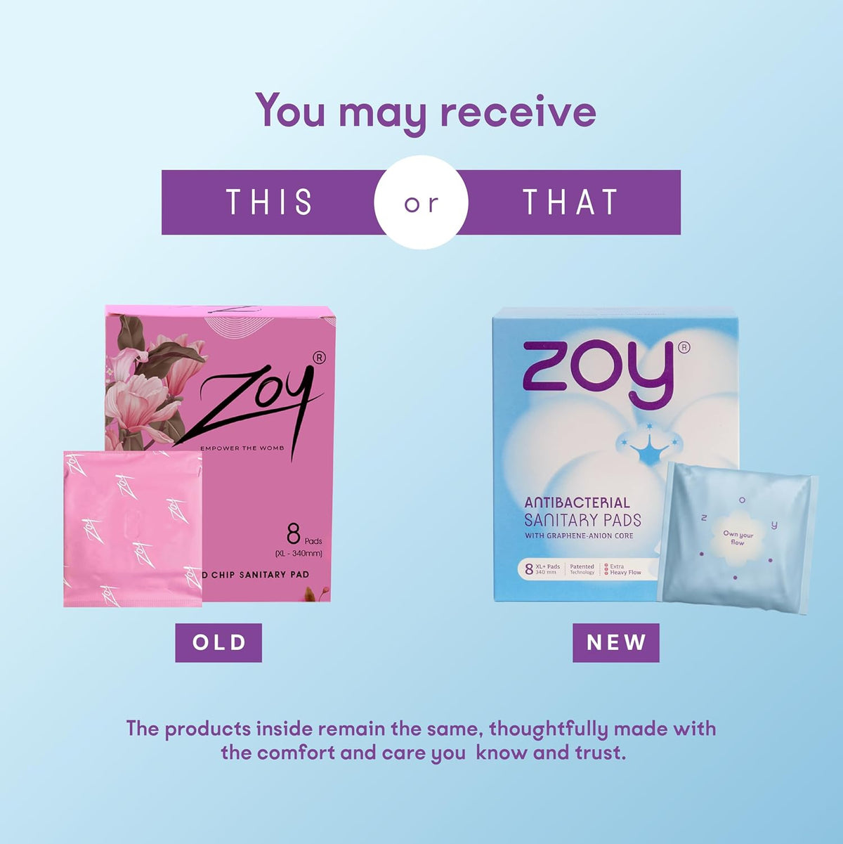 ZOY AntiBacterial Graphene Sanitary Pad XL|5x Absorbency|Ultra Thin|10 Pads XL (10 Pcs)