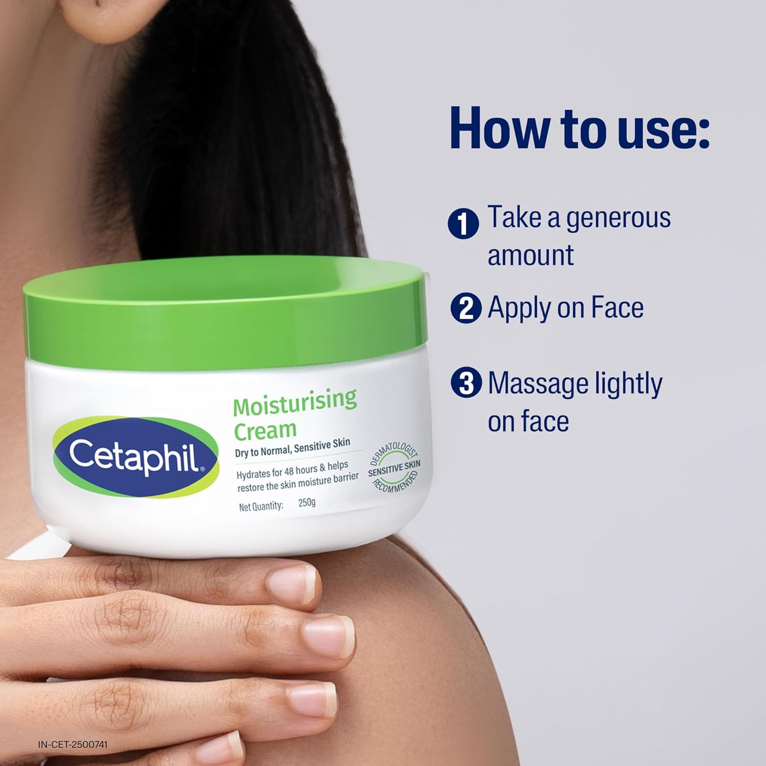 Cetaphil Moisturising Cream 100 g for Dry & Sensitive Skin | 48H Hydration with Almond Oil, Niacinamide & Panthenol | Rich Fragrance and Paraben Free Moisturiser, Prevents Moisture Loss & Repairs Skin Barrier | Dermatologist Recommended