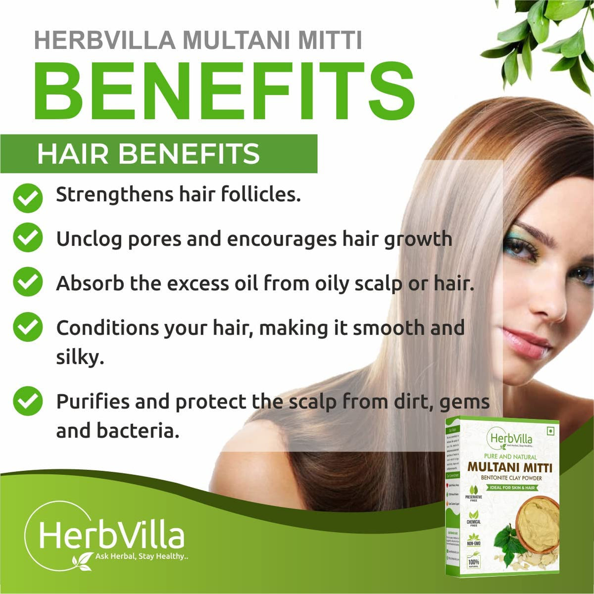 Natural Multani Mitti Powder for Face Pack (200 Grams) Fuller's Earth, Bentonite Clay 200 g (Pack of 1)