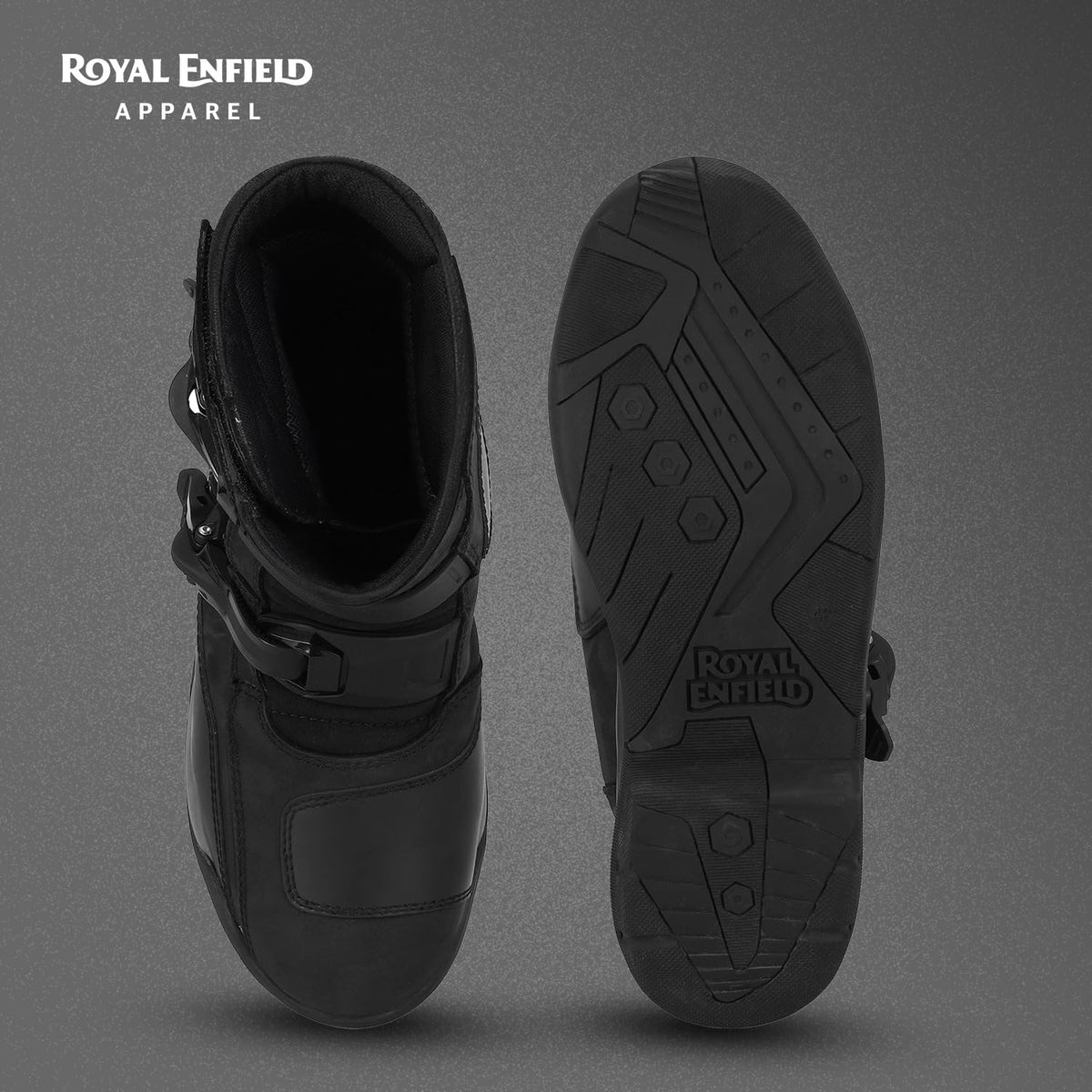 Royal Enfield Wanderer Black Riding Boots 8 UK