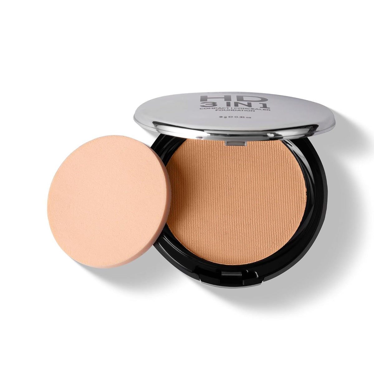 RENEE PRO HD 3 In 1 Compact,Concealer, Foundation - Noix, SPF 20, Matte Finish, High Coverage, Ultralight & Silky Smooth Finish, Enriched With Vitamin E, C & Al