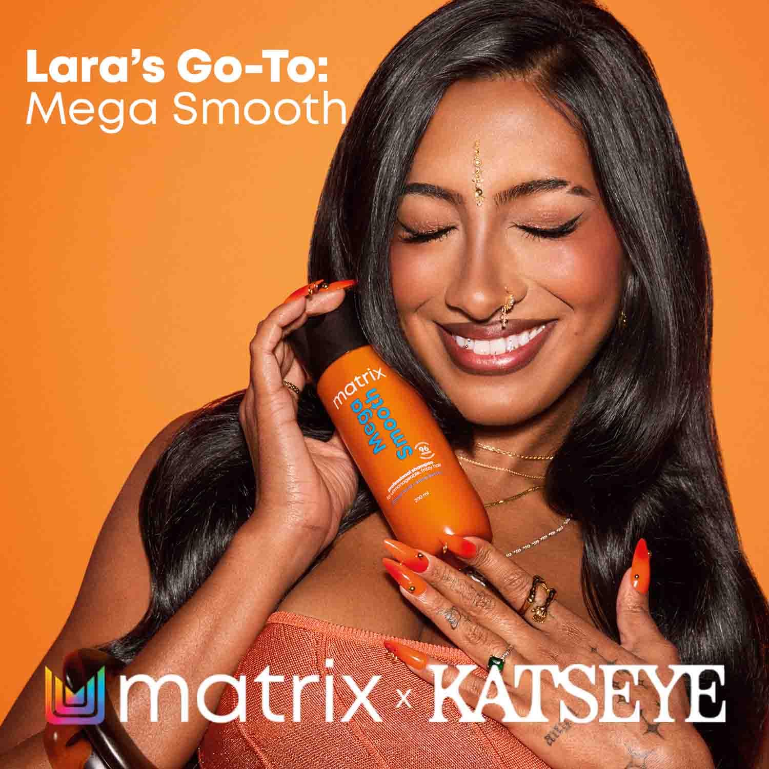 Matrix Mega Smooth Conditioner with Shea Butter and Ceramides for Frizzy Hair |Max Smoothness for 4 Days | Used by 1 Lakh Hairstylists*|For All Hair Types | Paraben Free