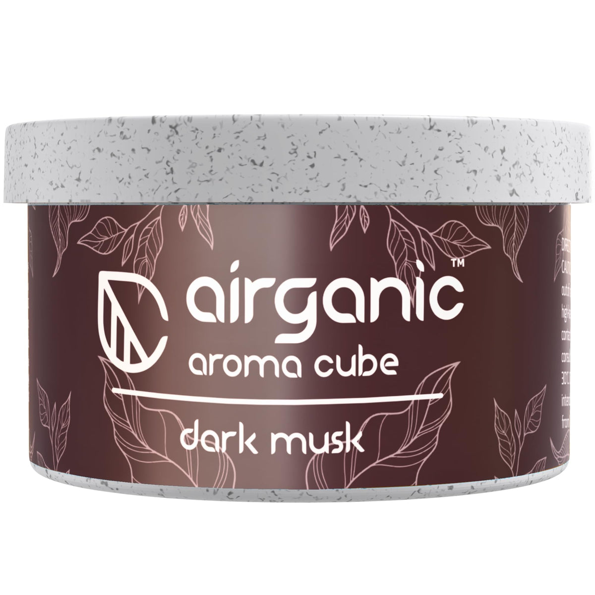 Airganic Aroma Cube - Dark Musk fiber Air Freshener |Organic Leakproof Car Perfume- 40g -Refreshing fragrance for Home, Office and Car Interior -Freshen’up your