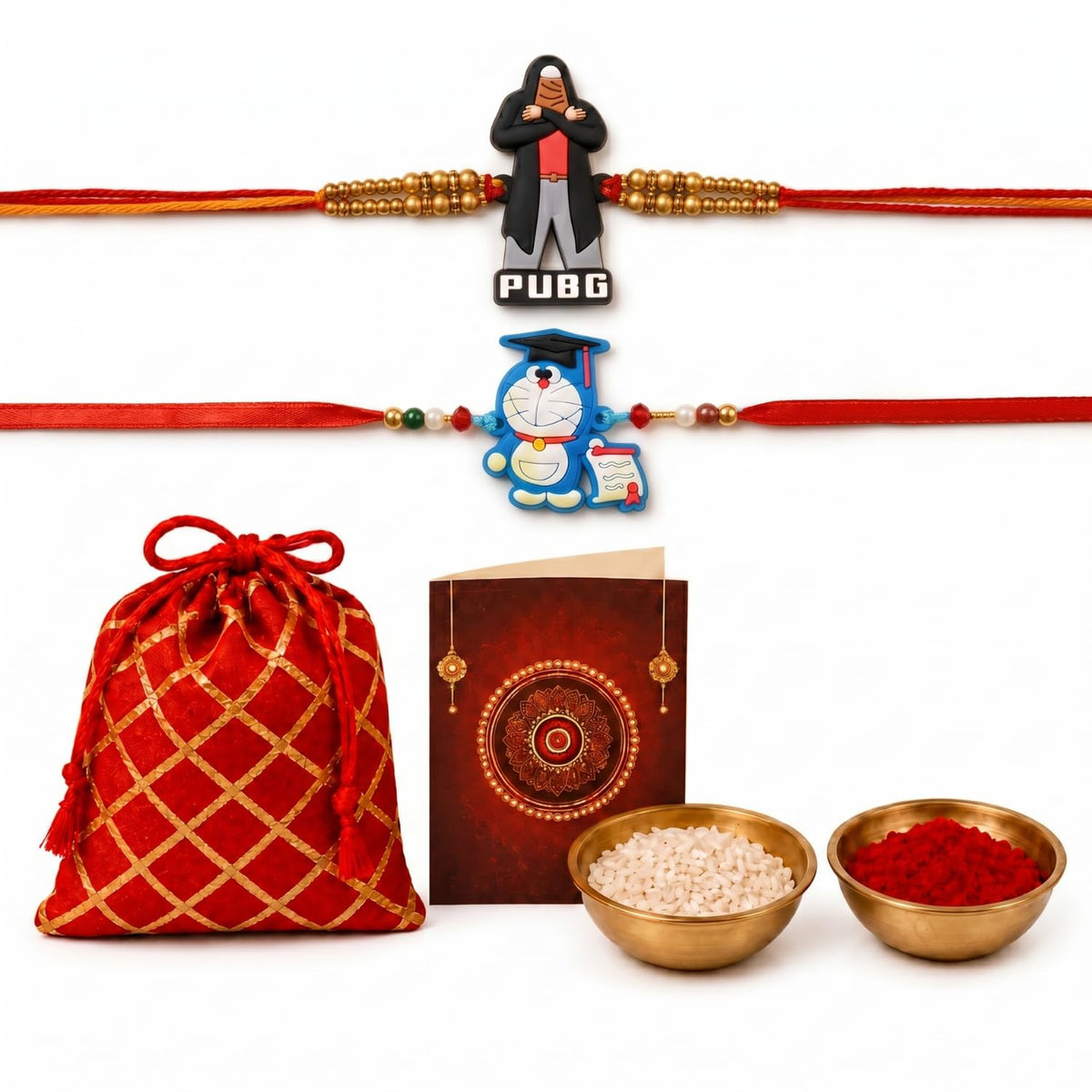 Kalakriti Cartoon Character Rakhi Set of 2 for Kids Brother – Fun & Colorful Rakshabandhan for Boys & Toddlers RakhiGanesh