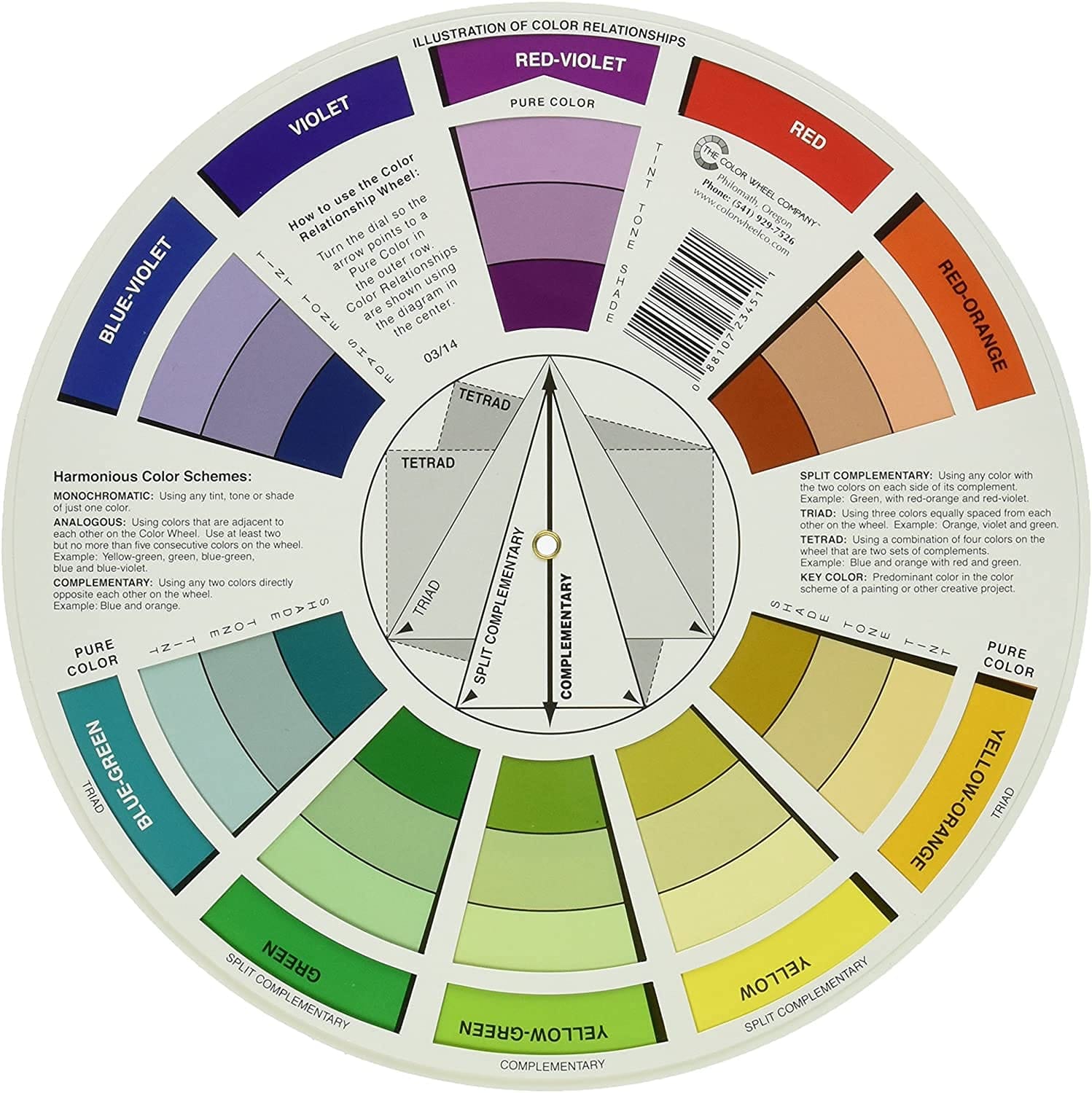 Color Wheel - A Handy Color Mixing Guide for Students, Amateurs and Professionals