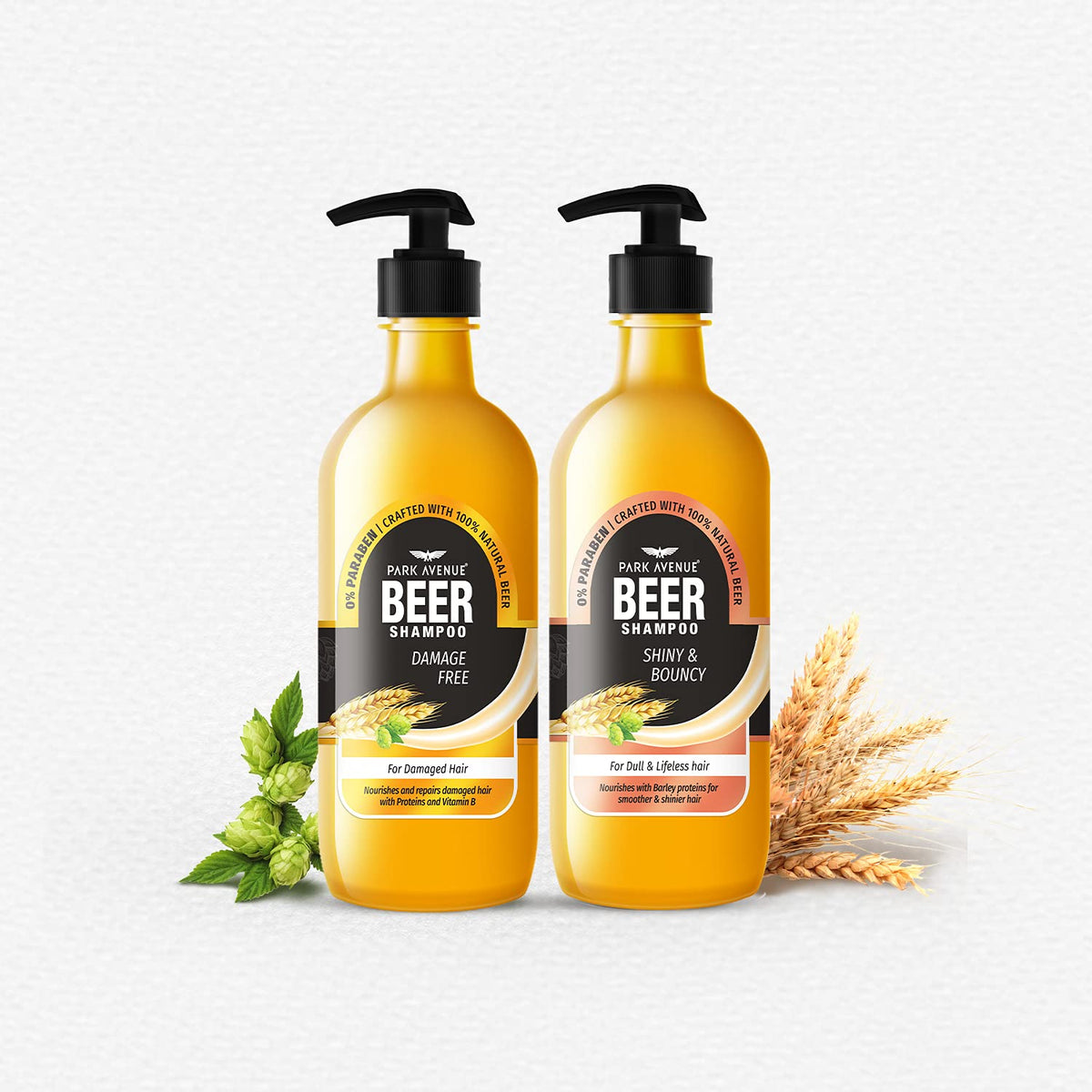 Park Avenue Beer shampoo For Damaged hair (650ml) | Paraben Free | For Damage Fee Hair| Crafted with Natural Beer 650 ml (Pack of 1)