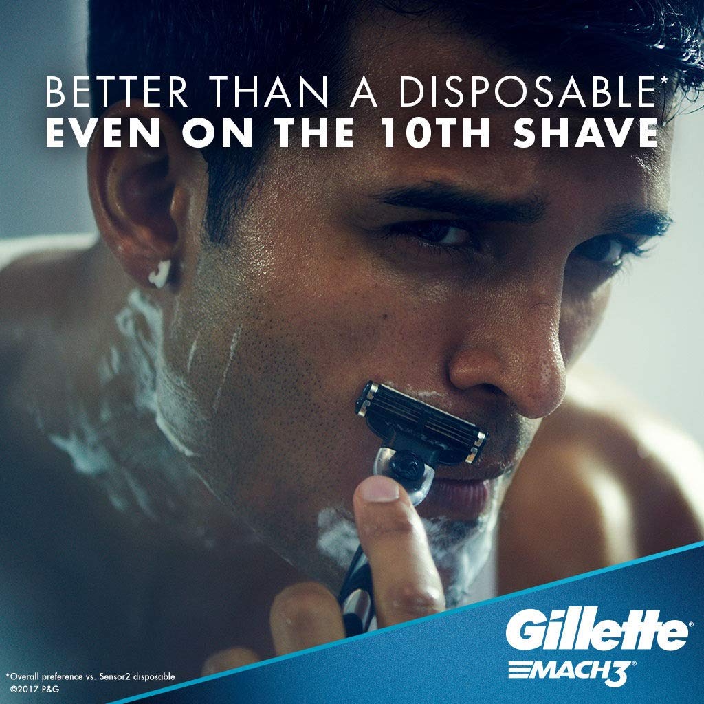 Gillette Mach 3 Razor Refill Cartridges , Men 8 Count