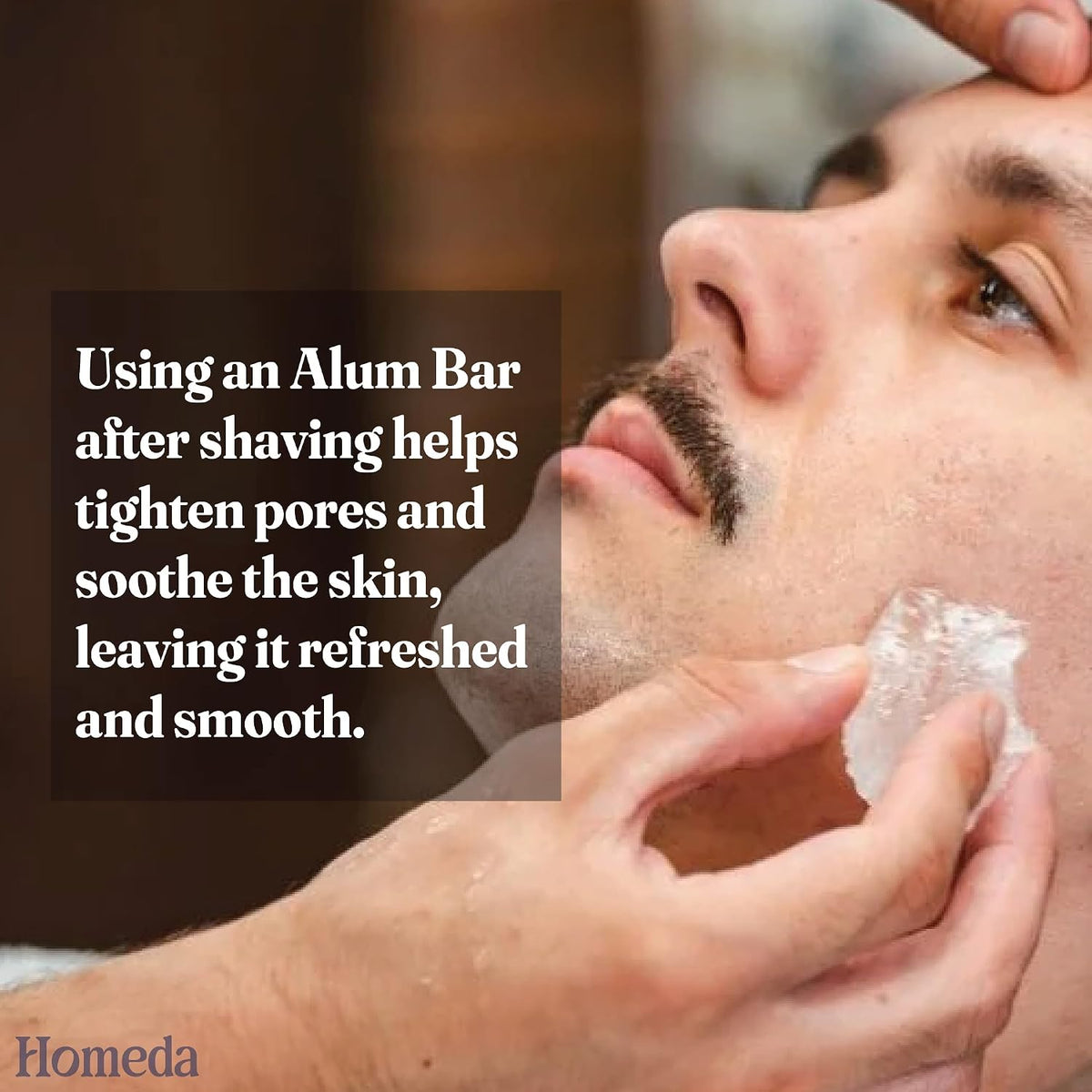 Homeda Alum Bar 100% Pure Phitkari Stone for Underarm Odour & Shaving (1pc)