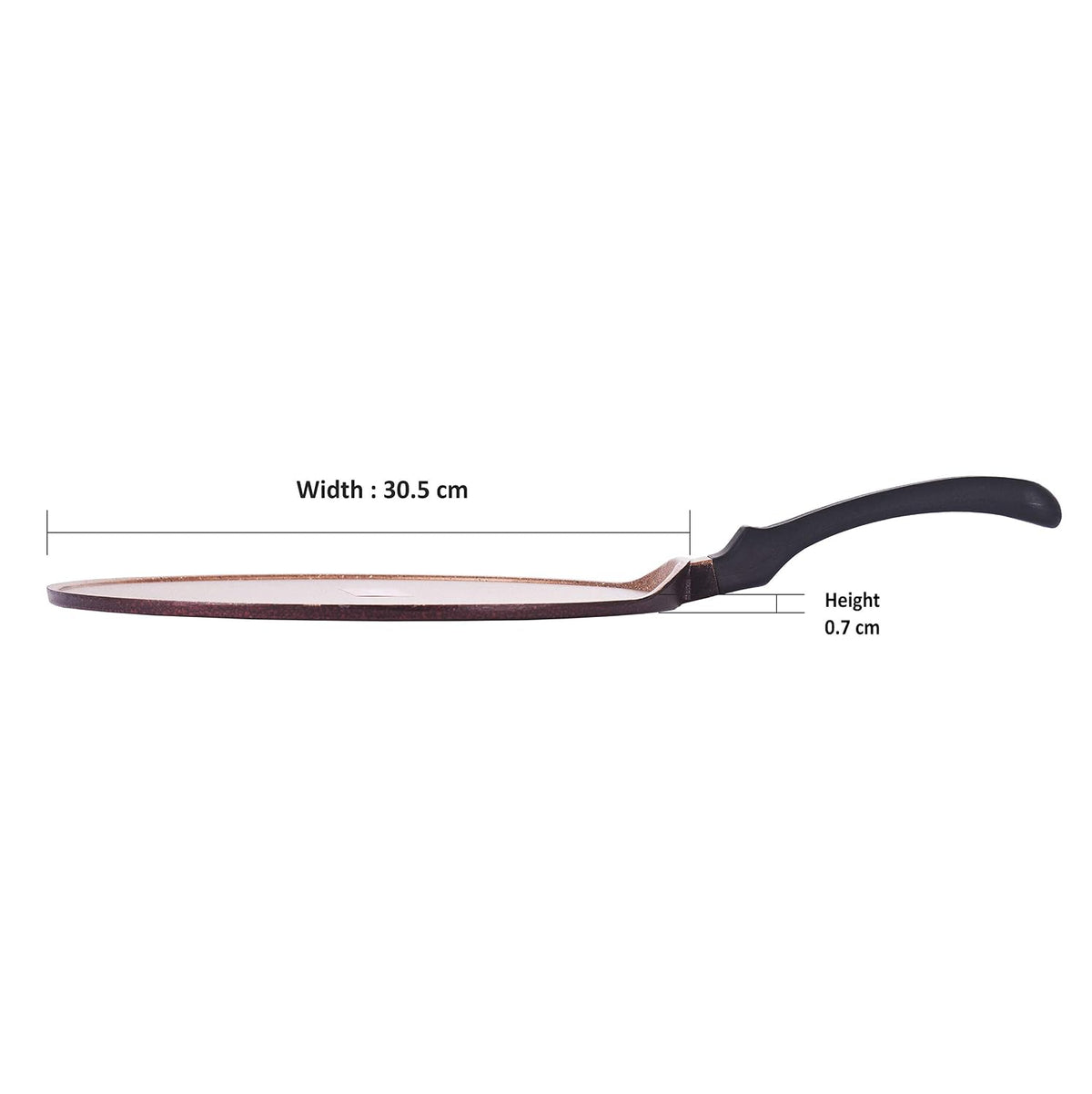 Sumeet Granite Finish NonStick Die Cast 4mm Thick Dosa Tawa - 30.5 cm (Peach Color) 30.51cm