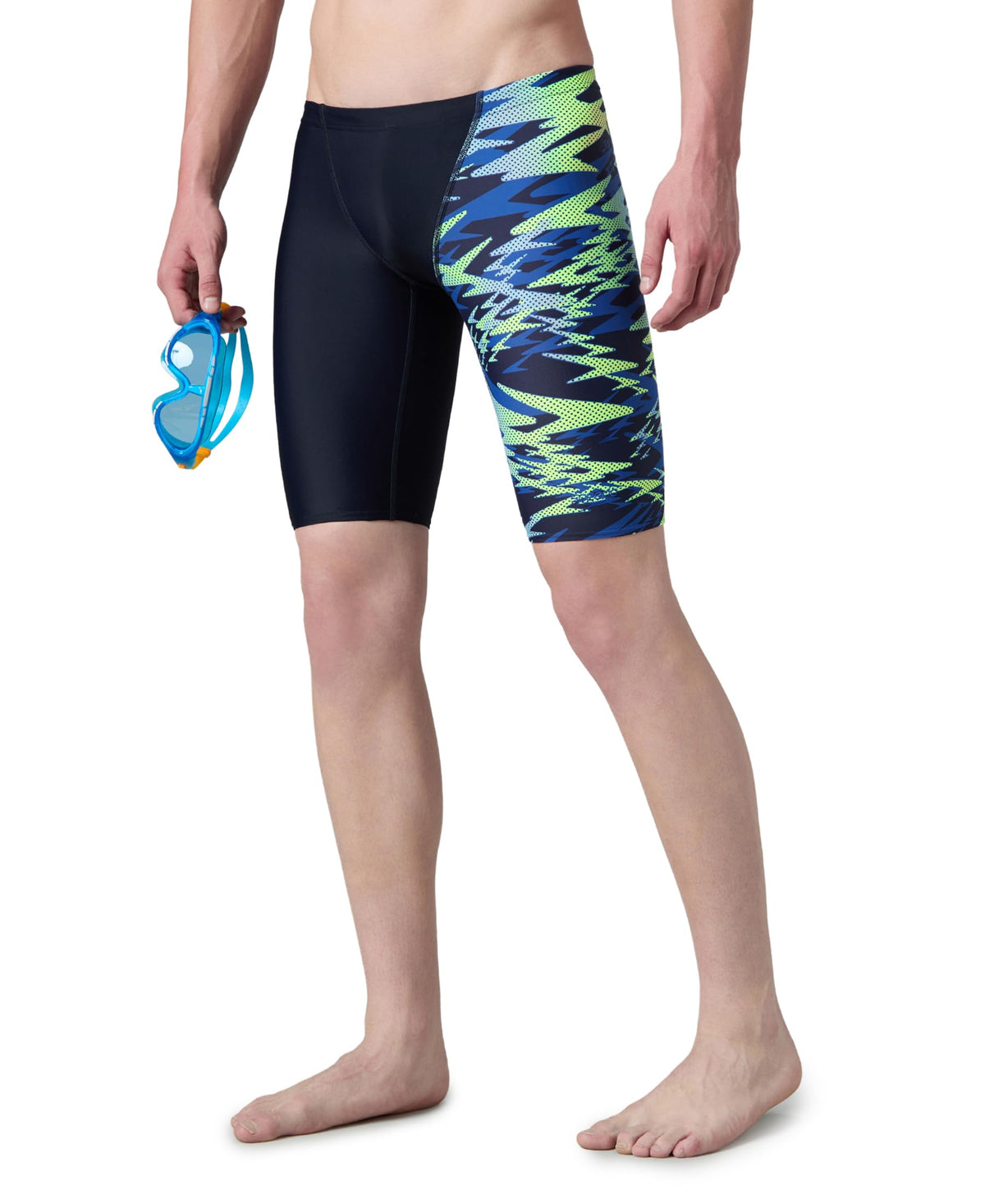 Speedo Men's Endurance10 Hyperboom Print V-Cut Jammer Swimming Trunks | UPF 40+ Sun Protection | Chlorine Resistance | Shape Retention Fabric Swimming Costume |