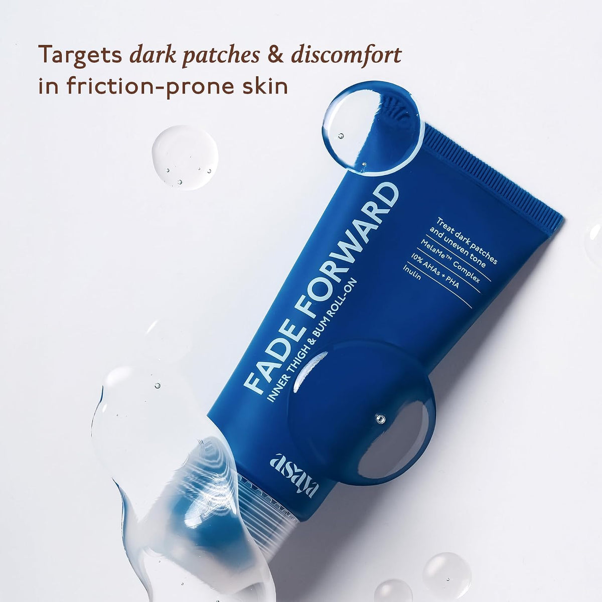 Asaya Target & Fade Duo with MelaMe™ Complex - Even Tone Underarm Mist 100 ml + Fade Forward Inner Thigh & Bum Roll-On 70 ml | Pigmentation Care for Dark Undera