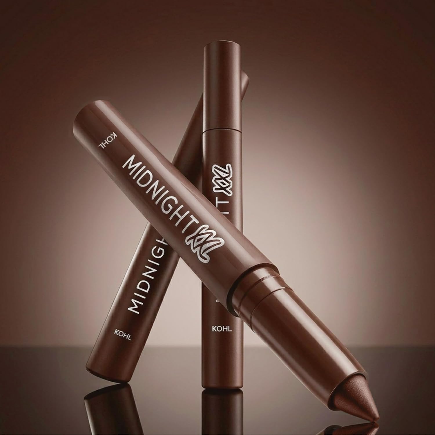 RENEE Midnight XXL Kajal | Brown Kohl Pencil with Built-in Sharpener | Waterproof, Smudge-proof, 24Hr Long-Lasting | Ultra-Rich Pigment, Smooth Glide | 1.5g