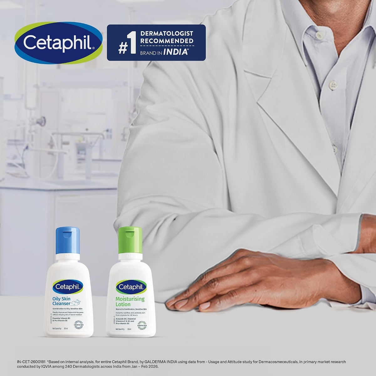 Cetaphil Travel Pack - Oily Skin Essentials - Oily Skin Facewash Cleanser 60ml and Moisturizing Lotion 60ml - Cleanser + Moisturizer Travel Essentials