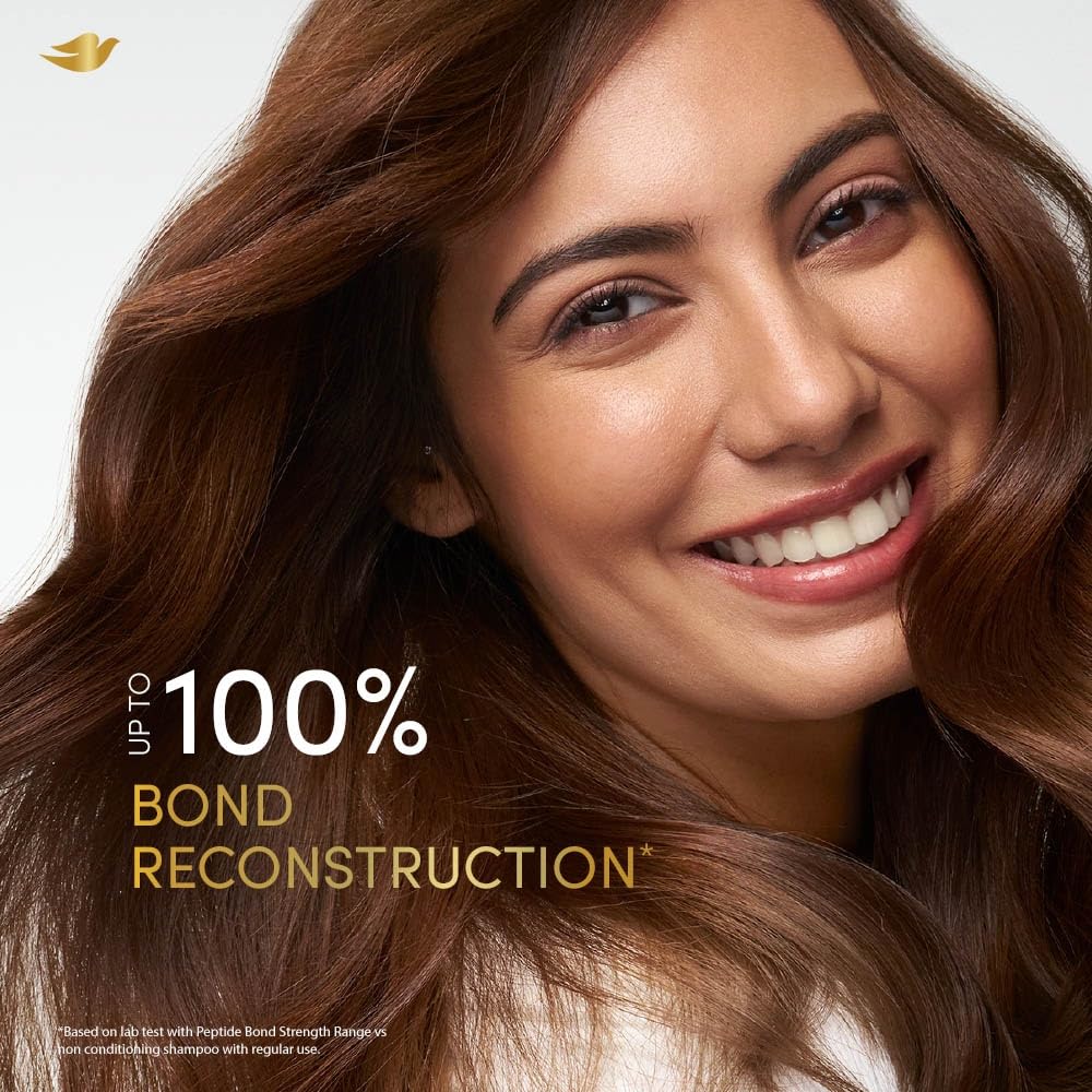 Dove Peptide Bond Strength Shampoo for Dry & Damaged Hair - 340 ml | Enriched with PROTEIN PEPTIDES | Reconstructs broken Bonds for 20X Stronger Hair