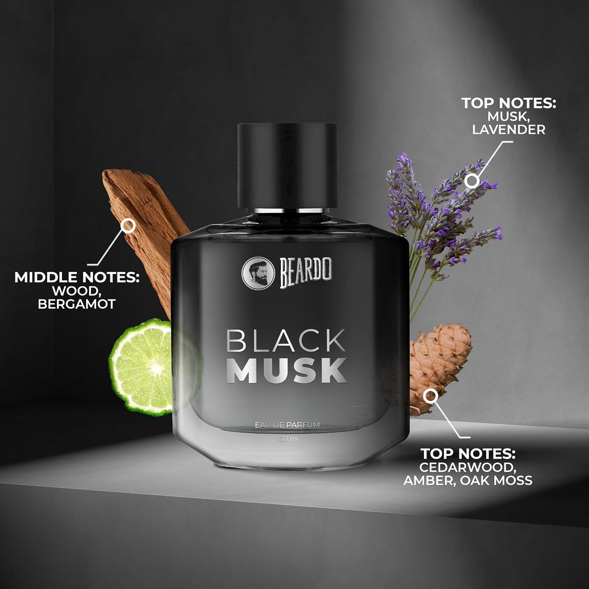 Beardo Black Musk Perfume EDP (100ml) Musk 100 ml (Pack of 1)