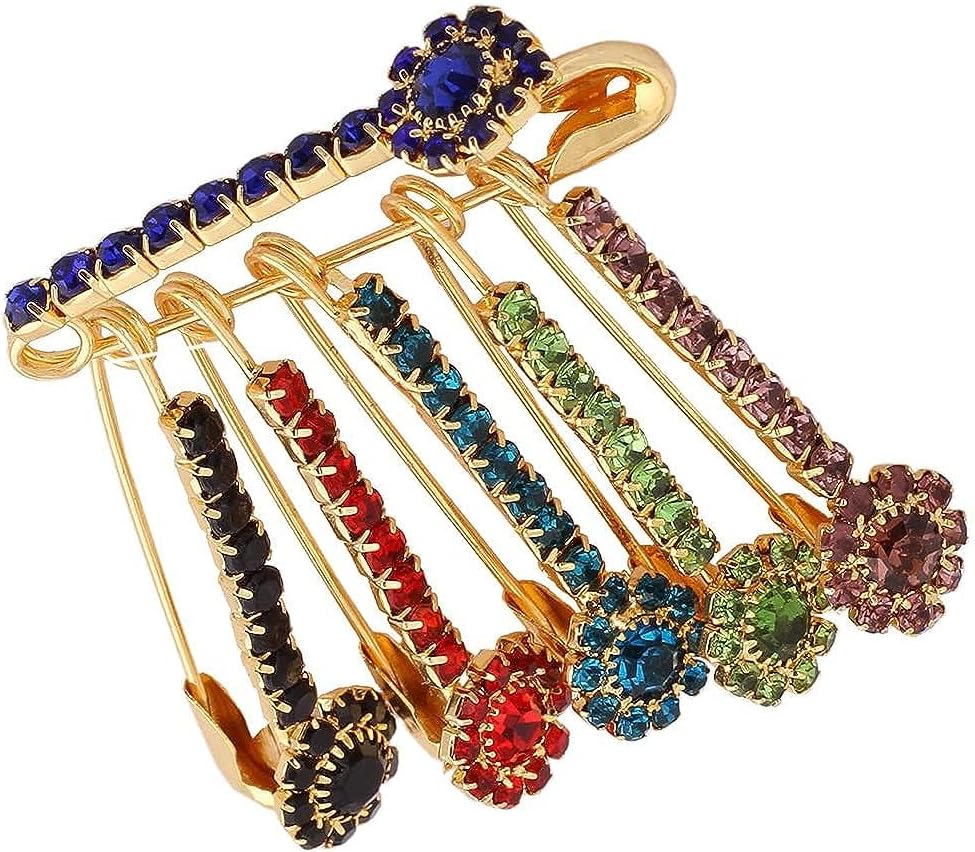 Unique Multicolor Saree Pin for Women - Elegant Accessory for Traditional Attire
