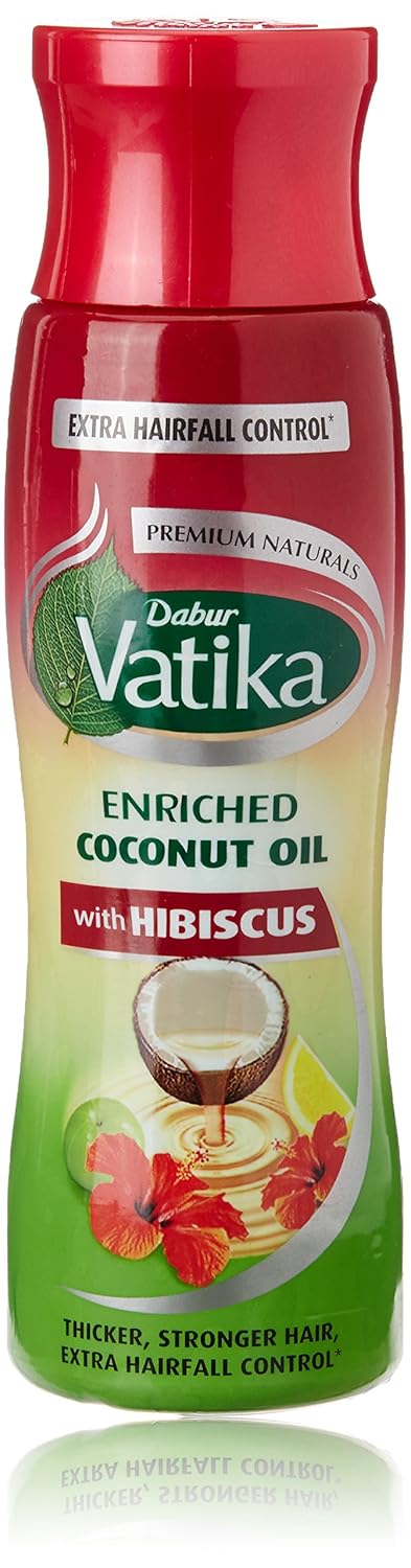 Dabur Vatika Enriched Coconut Hair Oil with Hibiscus | Helps Control Hair Fall | Promotes Thick, Long & Healthy Hair | Deep Scalp Nourishment