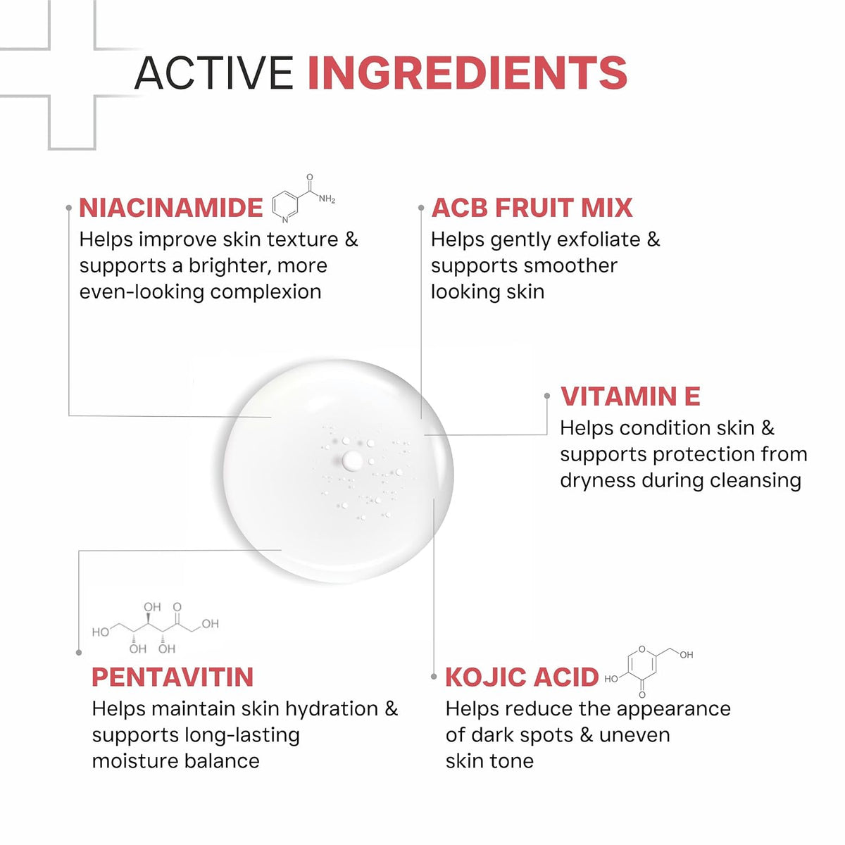 DERMATOUCH Bright & Even Skin Tone Gentle Cleanser | Helps Reduce Dark Spots, Uneven Tone & Dullness | pH 5.5 Balanced | Dermatologist Tested | 50ml 50 ml (Pack