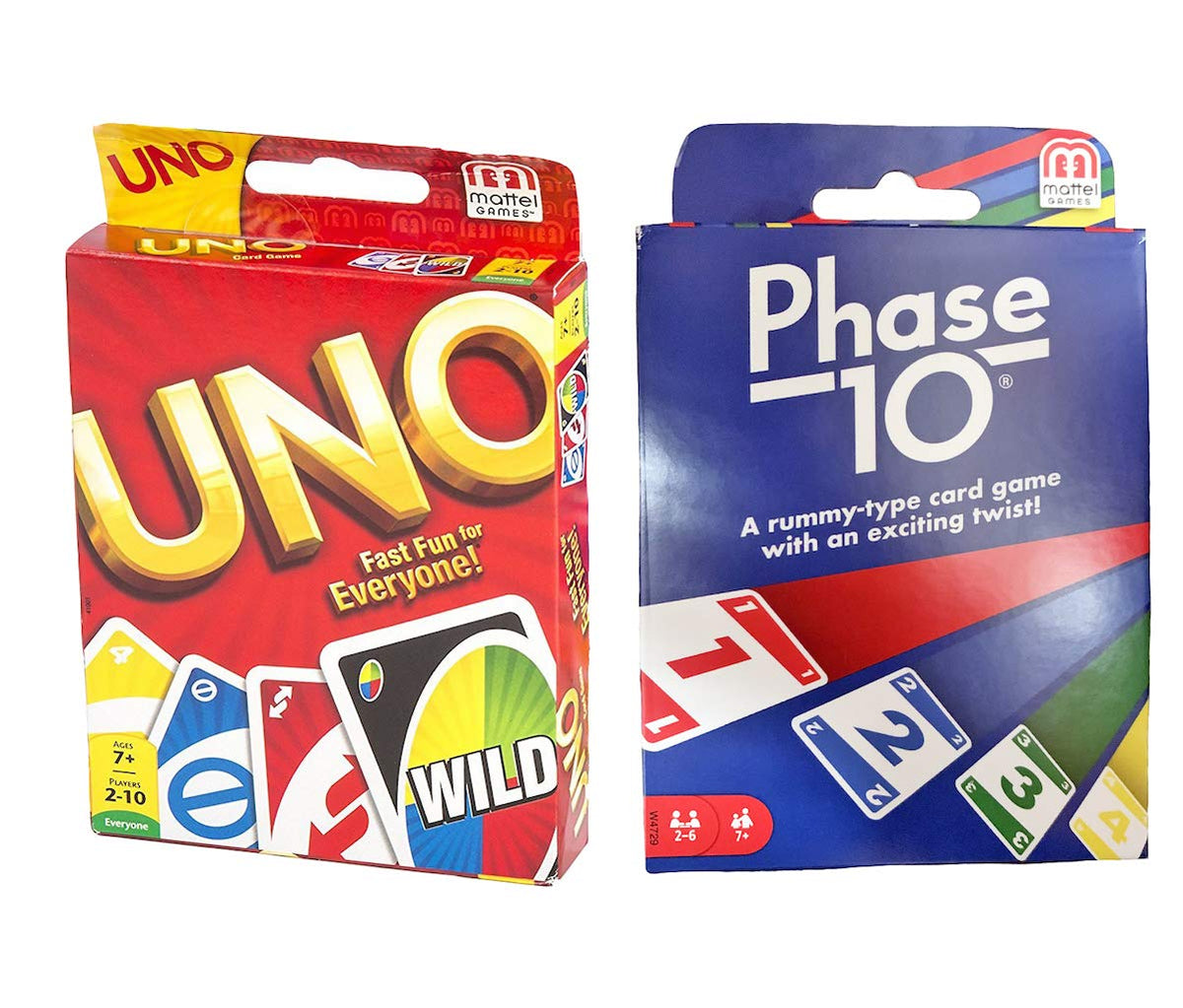Maven Gifts : Phase 10 Card Game With Uno Card Game for Adult, Pack of 1