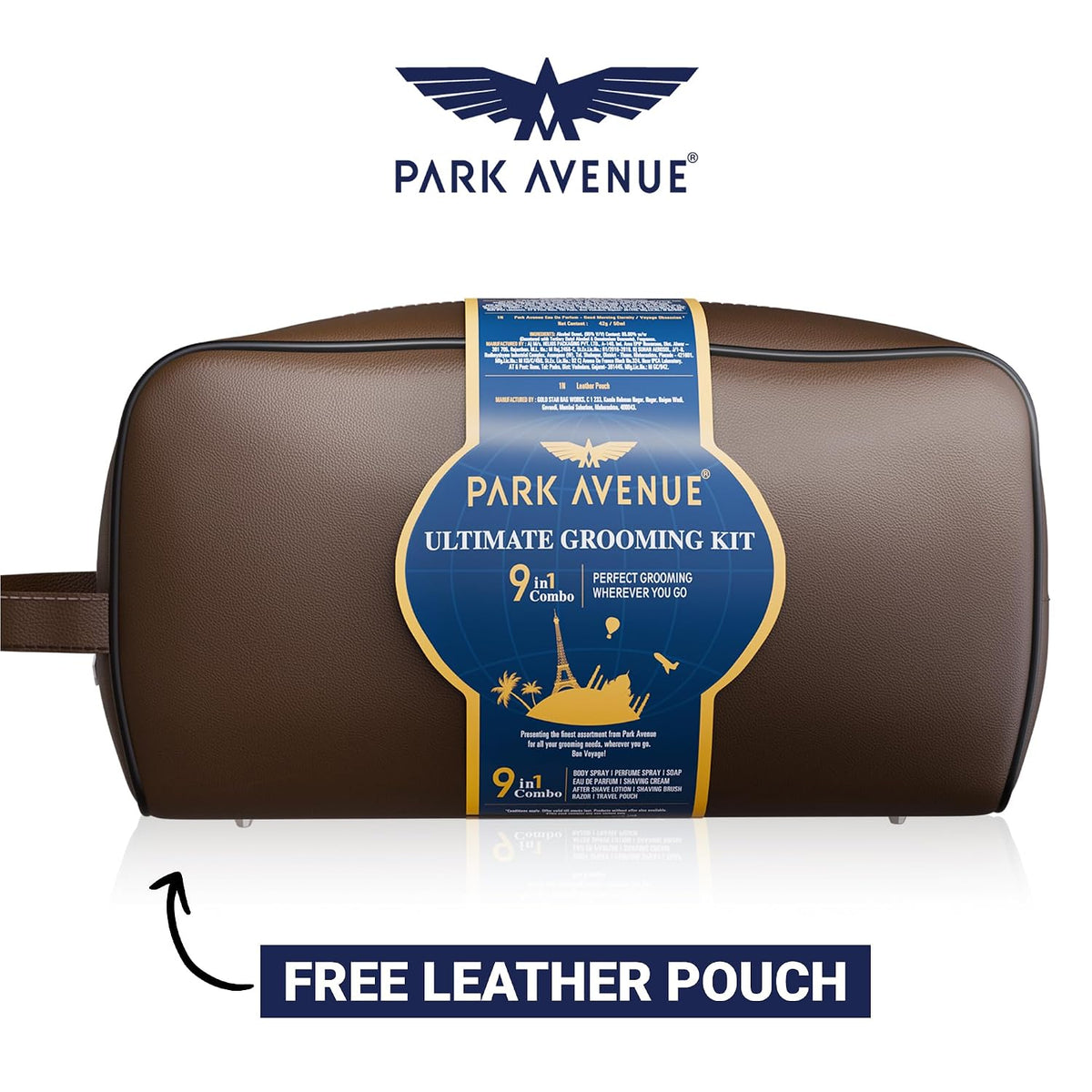 Park Avenue Ultimate Grooming Kit 9in1 Combo Grooming Kit for Men | Gift Set | Shaving Kit for Men | Shaving Foam | After Shave | Gift Hamper | Free Travel Pouc