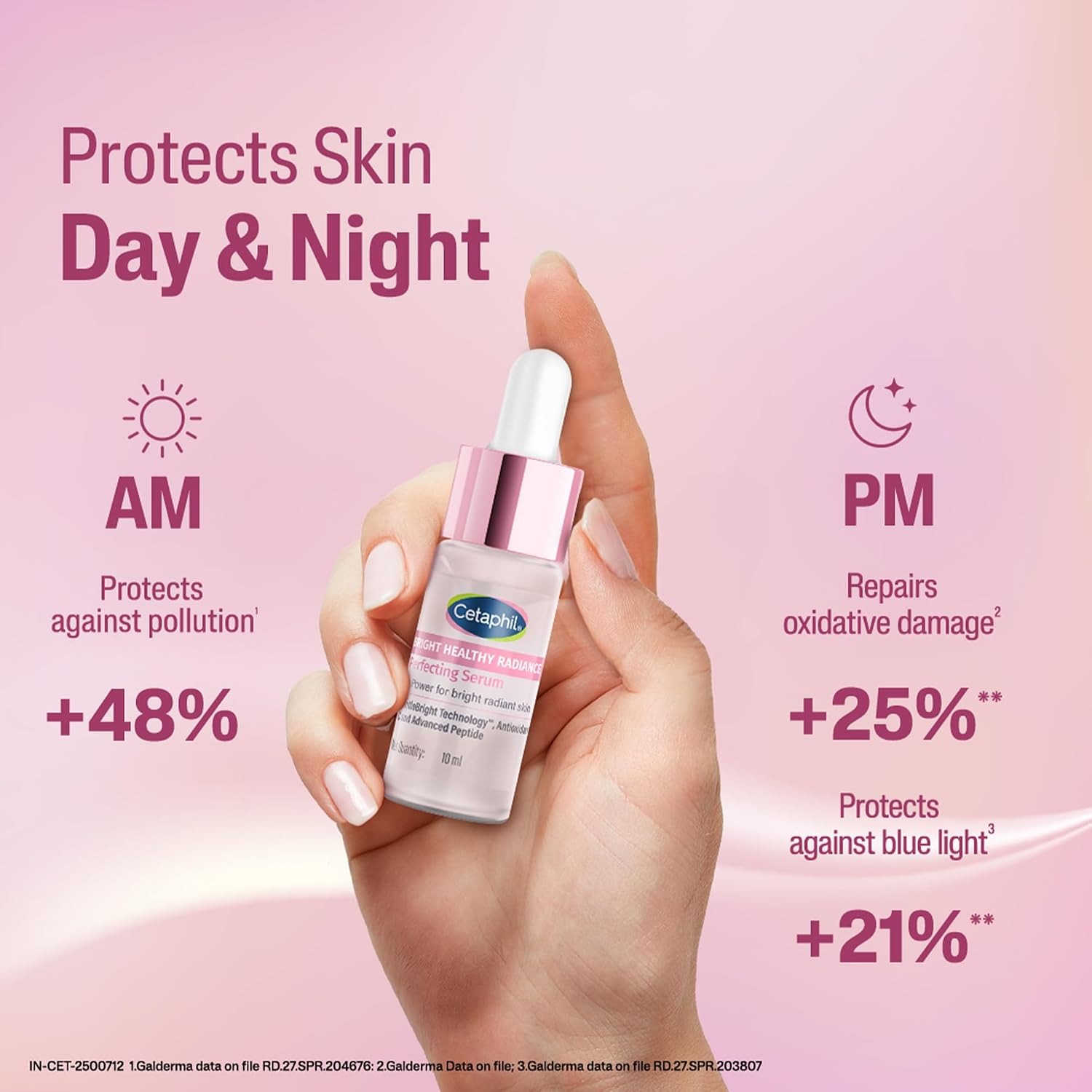 CETAPHIL Bright Healthy Radiance Perfecting Serum | 10ml | GentleBright Technology™ with Antioxidant C and Advanced Peptide | 7x POWER for Radiant Sensitive Skin | Fragrance Free