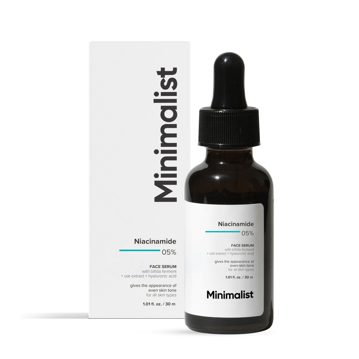 Minimalist 5% Niacinamide Face Serum with Hyaluronic Acid for Clear Skin | Reduces Blemishes/Acne Marks, Pore minimizer, Repairs & Soothes skin | For Women & Me