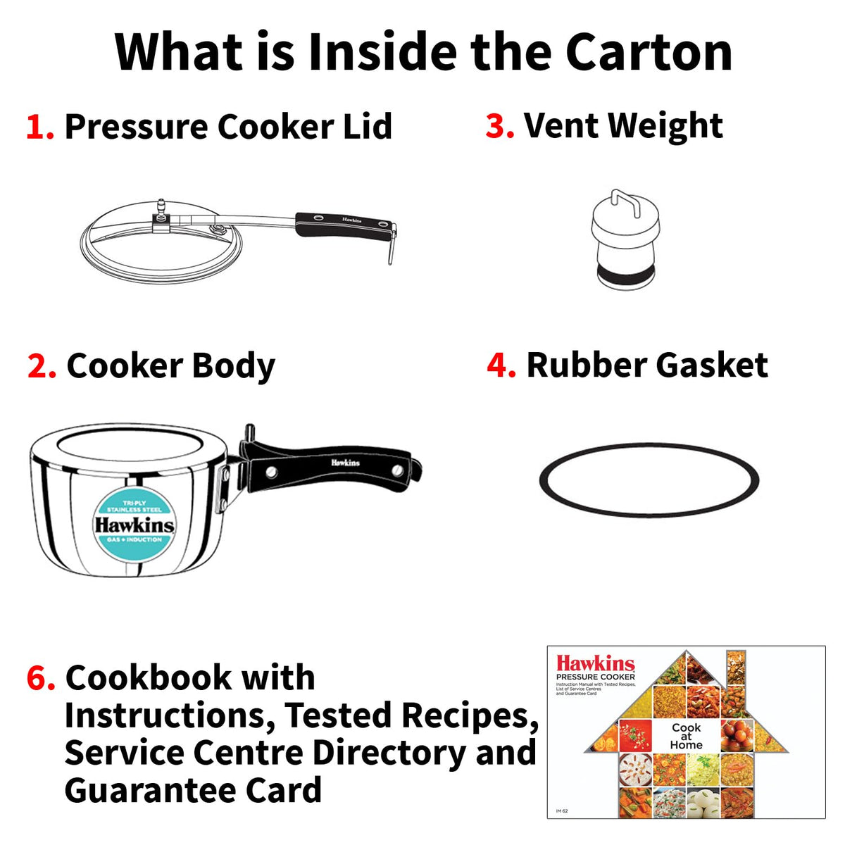 Hawkins 1.5 Litre Triply Stainless Steel Pressure Cooker, Inner Lid Induction Baby Cooker, Silver (HSST15) 1.5 Litres