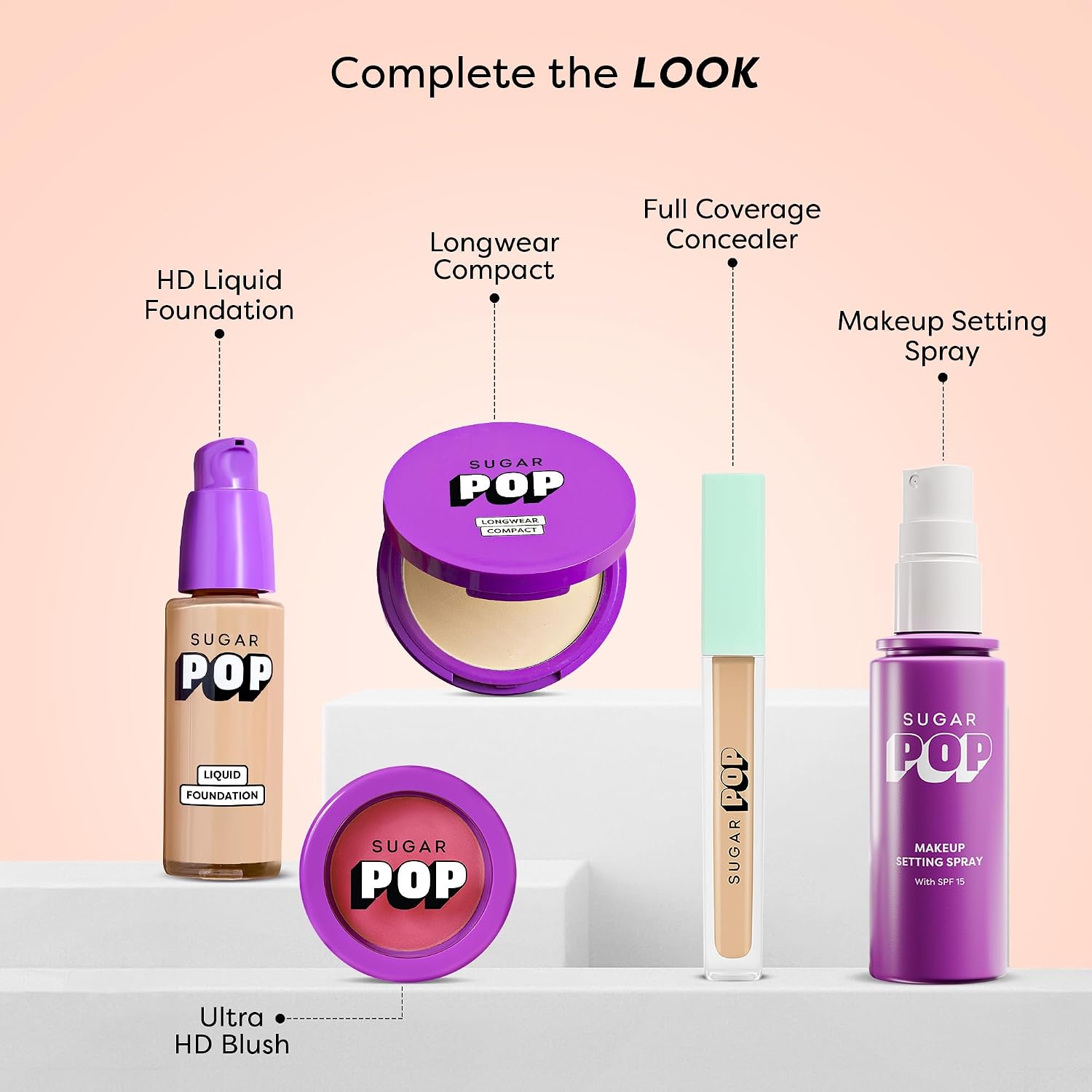 SUGAR POP HD Liquid Foundation with SPF 30 | Lasts upto 16hrs | Full Coverage | Water-Resistant | Matte Finish | 30ml - 03 Cashew