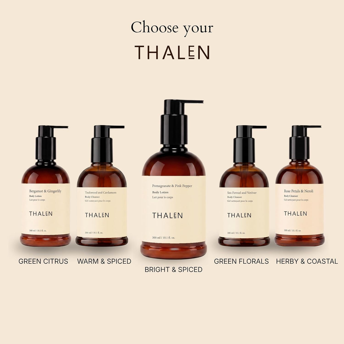 Thalen Pomegranate & Pink Pepper Body Lotion with Niacinamide, Kakadu Plum & Shea Butter, Daily Moisturiser for All Skin Types, Vegan, 300 ml