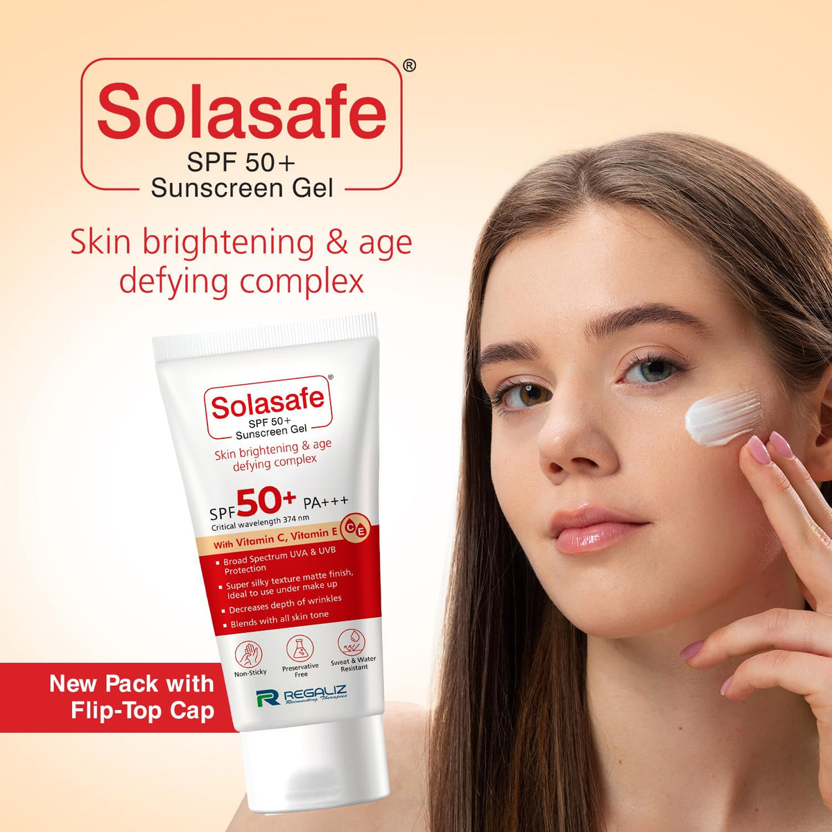 Regaliz Sunscreen SPF 50+ | Broad-Spectrum UVA & UVB Protection | Water-Resistant, Lightweight, and Non-Greasy Formula | Anti-Aging and Blue Light Protection |