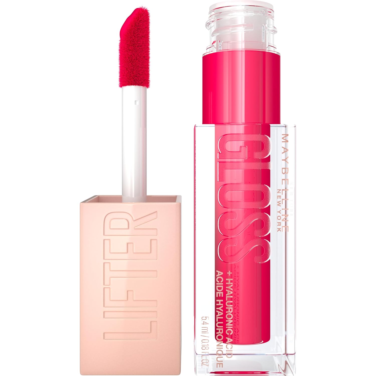Maybelline New York Lifter Gloss, Hydrating Lip Gloss, Bubblegum, 5.4 ml