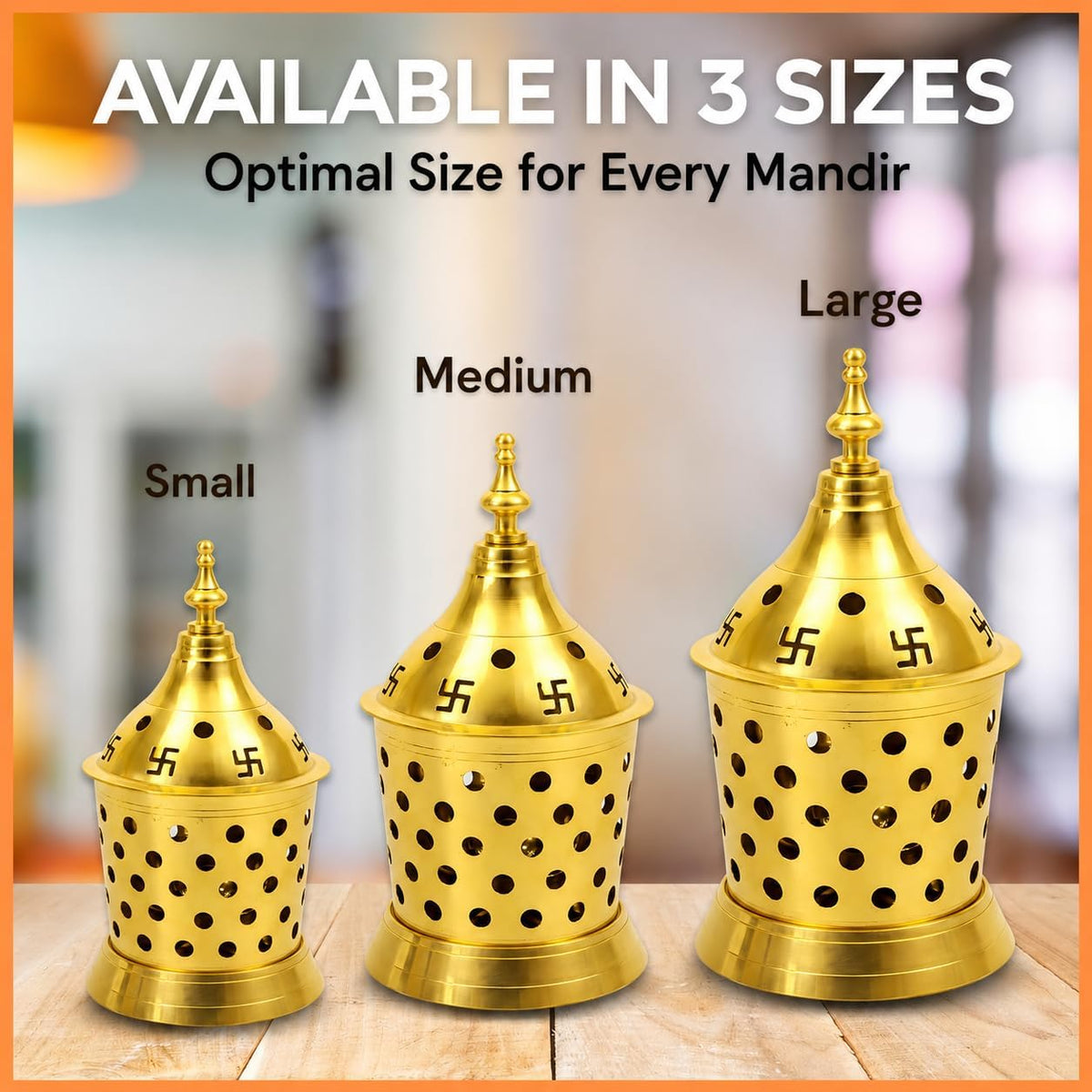 Brass Akhand Diya with Jyoti Diya Cover Divi Oil Lamp for Temple Spiritual Oil Wick Lamp Large