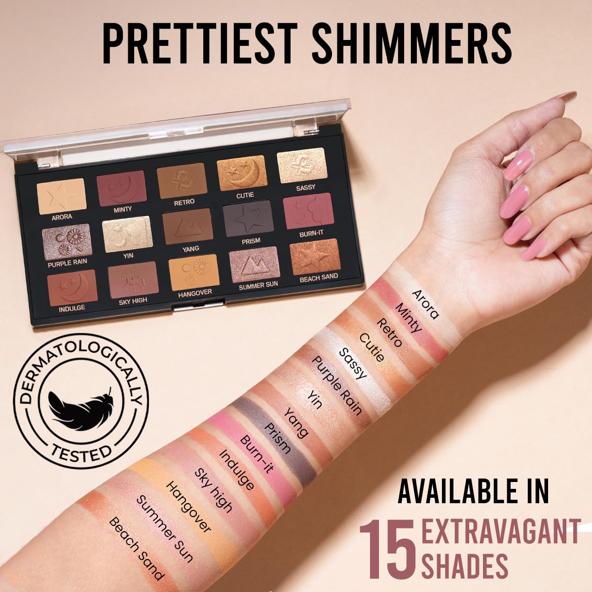 INSIGHT All Eyes On You Eyeshadow Palette (17 g) | Mix of 15 Matte, Shimmer & Metallic Shades | Smooth Texture | Intense Pigment | One Stroke Payoff | Transfer Proof | Long Lasting | Easy Blending | Beginner Friendly Eye Makeup Kit