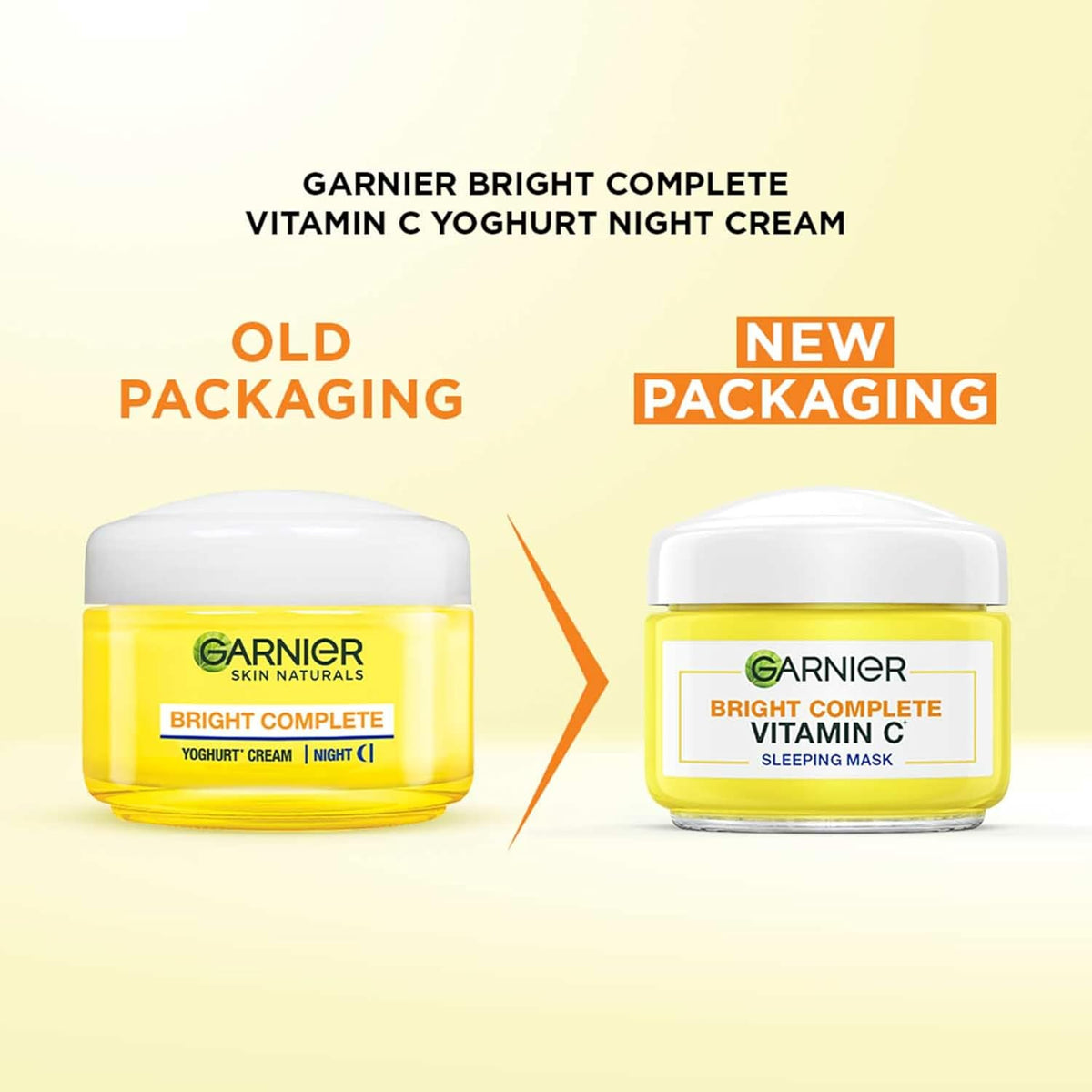Garnier Skin Naturals, Night Cream, Anti-Dark Spots & Brightening, Bright Complete Vitamin C Yoghurt, 40 g Night Cream 40 g (Pack of 1)