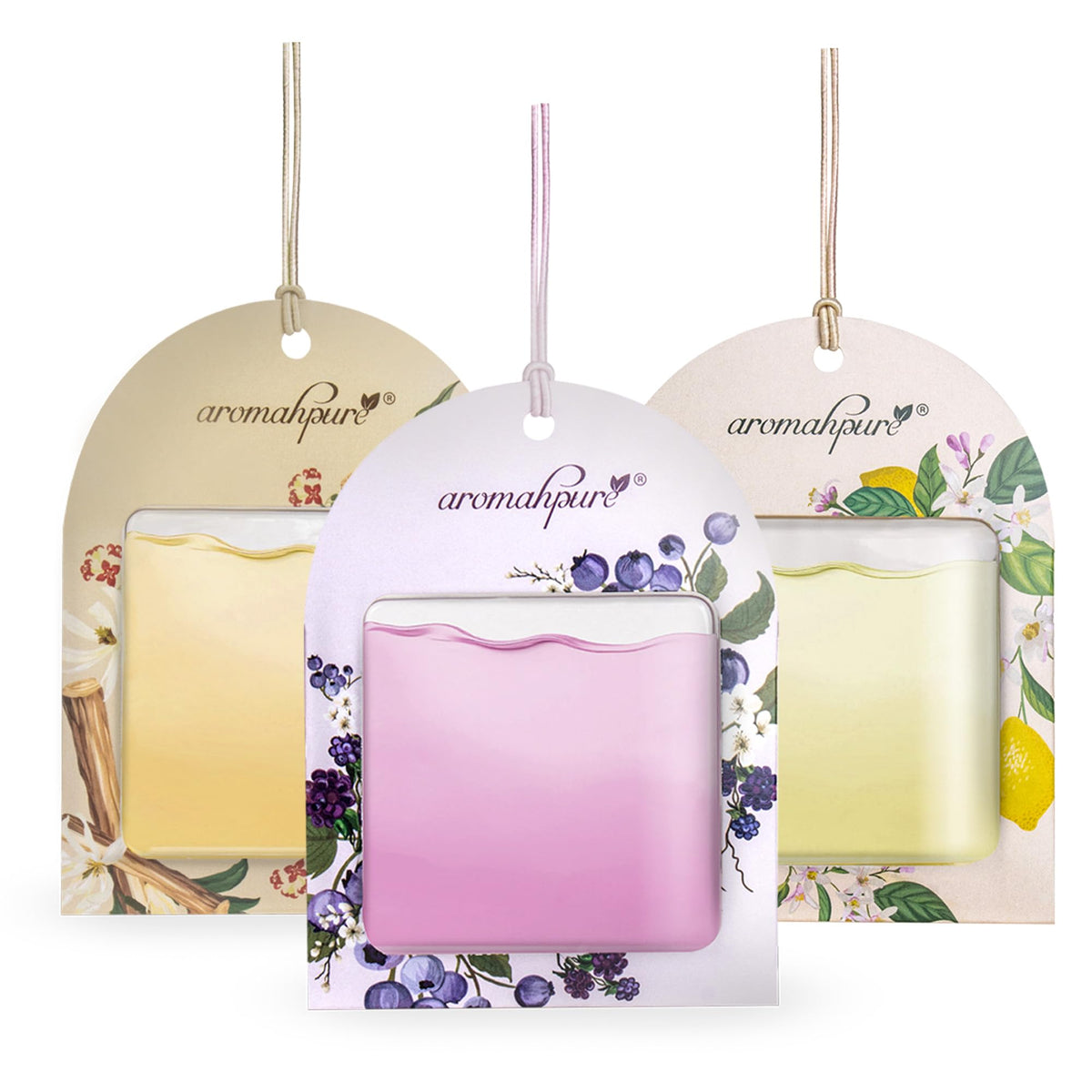Aromahpure Gel Wink Hanging Car Perfume | Long-Lasting Gel Based Car Air Freshener | Car Accessories | Last Up to 30 Days (Sandal-Lemon-Berry)