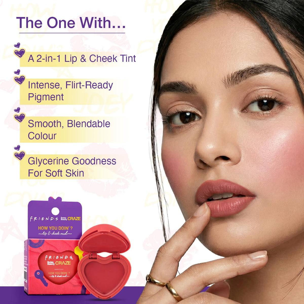 Swiss Beauty Craze How You Doin’? Lip & Cheek Mud | 2-in-1 Lip & Cheek Tint | Rich Pigment | Smooth Texture | Blendable | Infused with Glycerine | 5g, Shade- 3.