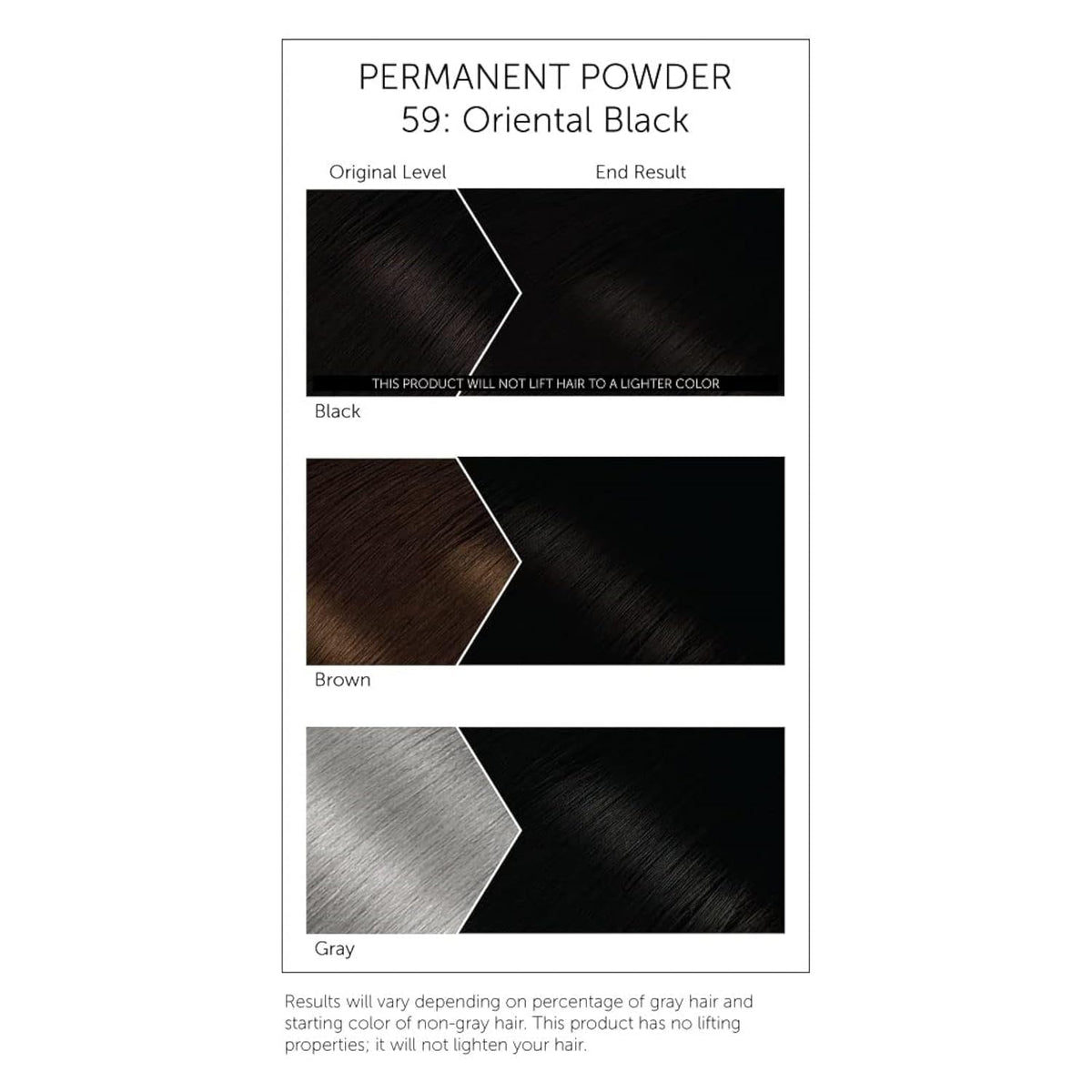 Bigen Permanent Powder Hair Color 59 Oriental Black 1 ea (Pack of 12)