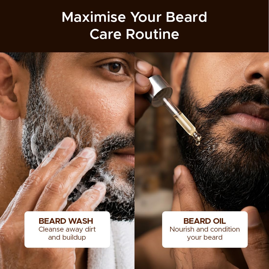 The Man Company Beard Wash for Men- 100ml | Active Cleansing with Almond & Thyme Essential Oils | Natural Ingredients | Softens Beard & Adds Shine