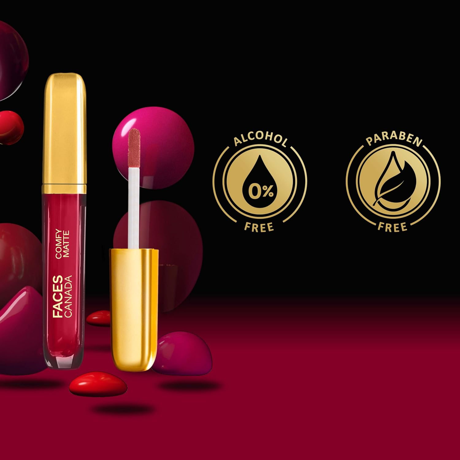 FACESCANADA Comfy Matte Liquid Lipstick - Spill The Tea 29, 3.8 ml | Comfortable 10HR Longstay | Intense Matte Color | Almond Oil & Vitamin E Infused | Super Smooth | No Dryness | No Alcohol