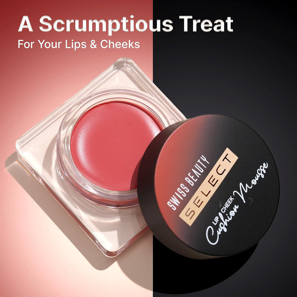 Swiss Beauty Select Lip And Cheek Cushion Creamy Mousse with Vitamin E | 12 Hours Stay | Shade- Elevate Pink, 4.5gm | 3. Elevate Pink