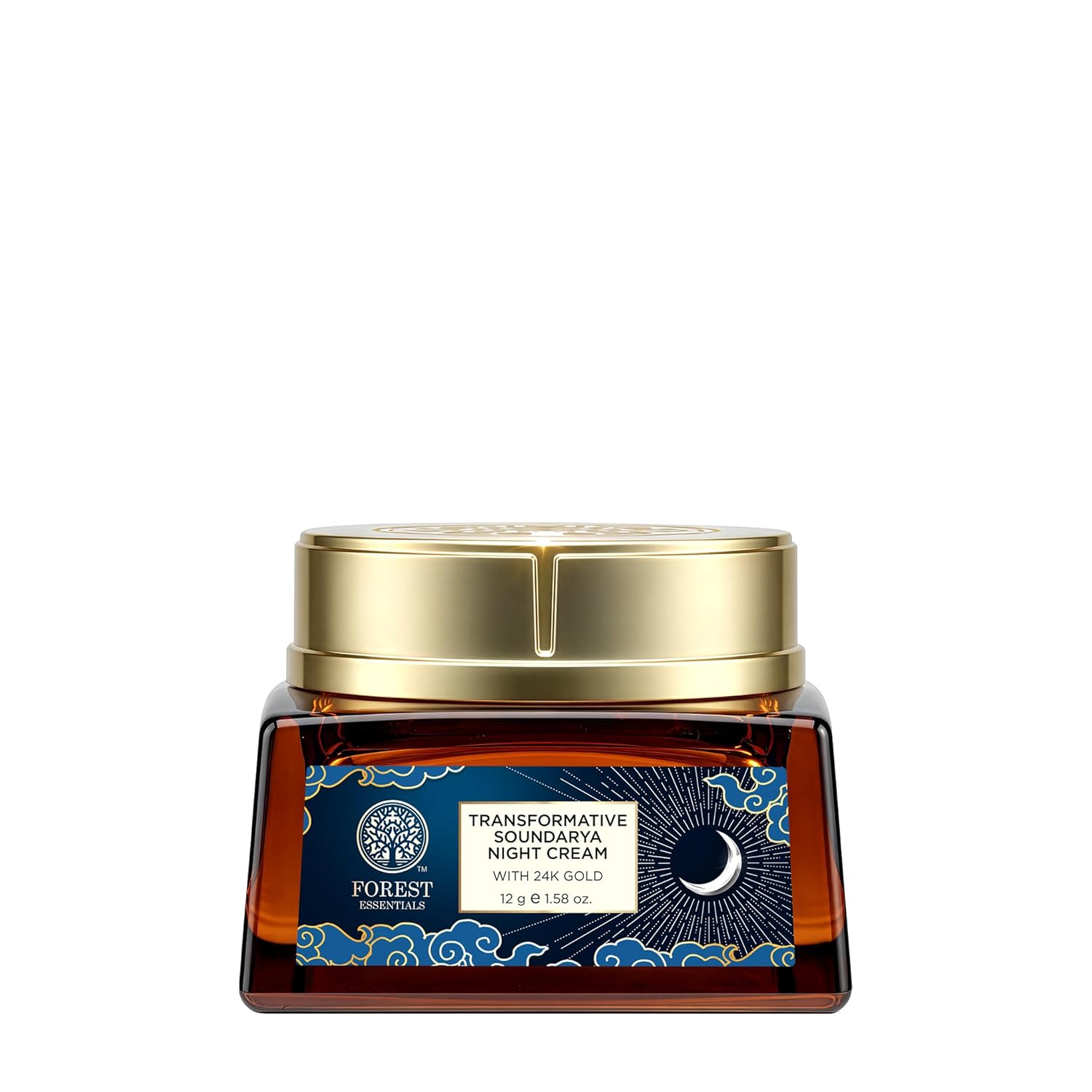 Forest Essentials Bestselling Soundarya Night Cream with 24K Gold | Anti-Ageing Overnight Repair| With Bakuchiol & Hyaluronic Acid | Restorative & Nourishing